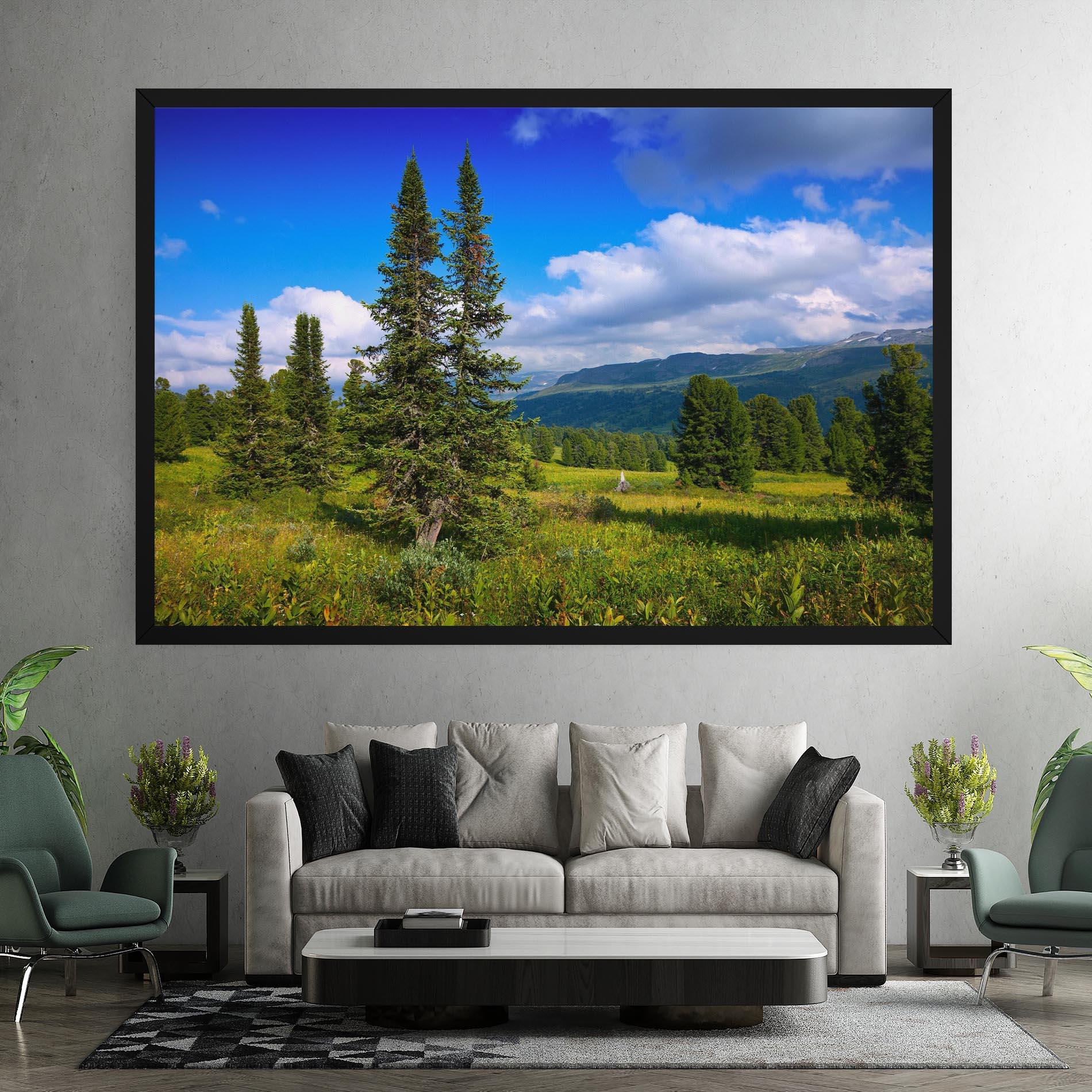 Vászonkép Morning Sunny Field mockup 7