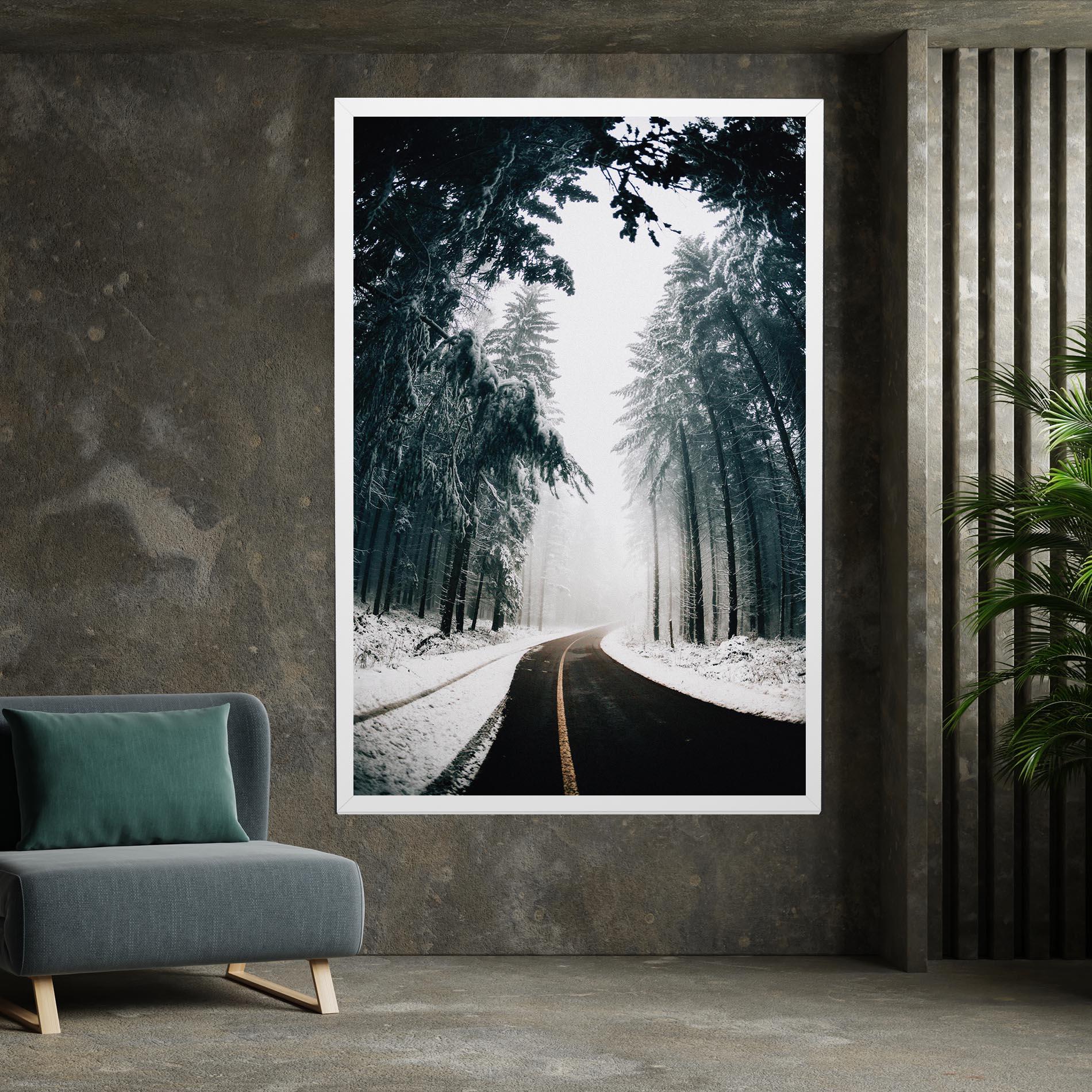 Vászonkép Snow Road Dorest mockup 7