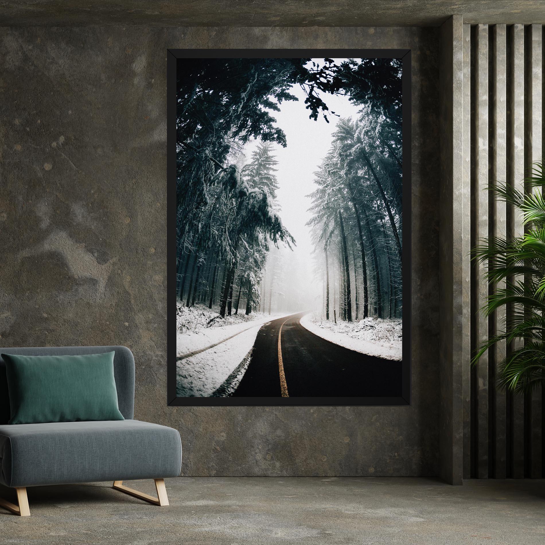 Vászonkép Snow Road Dorest mockup 7