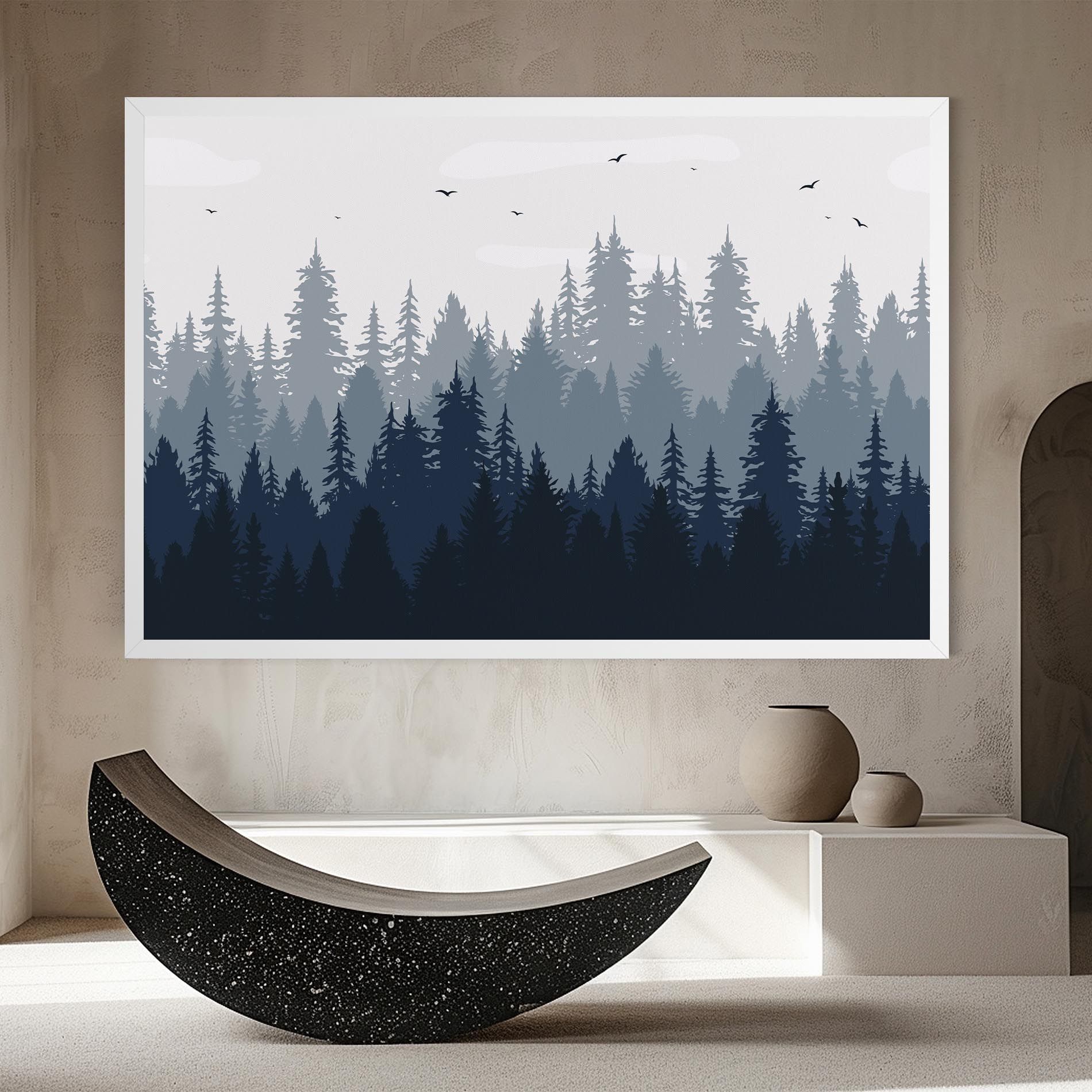 Foggy Blue Forest mockup 8