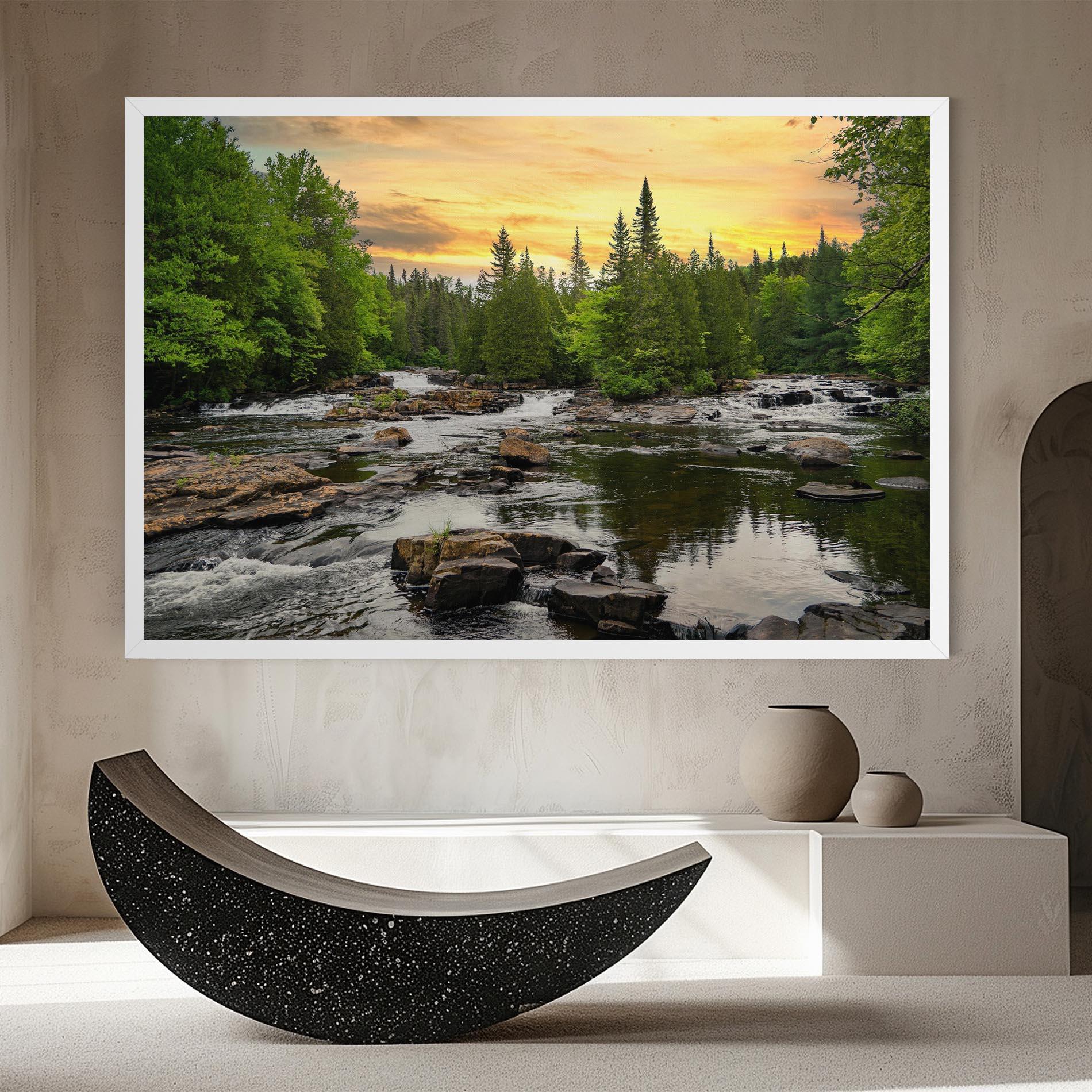 Vászonkép Small River Forest mockup 8