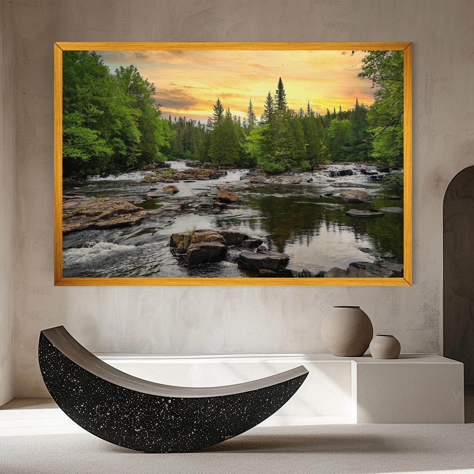 Vászonkép Small River Forest mockup 8