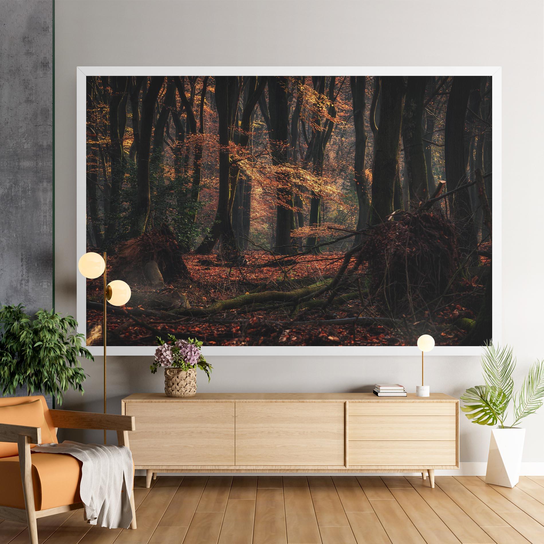 Vászonkép Autumn Forest Trees mockup 9