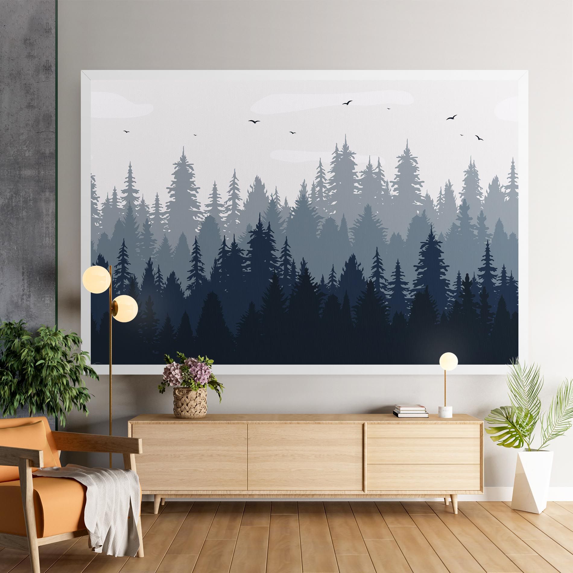 Foggy Blue Forest mockup 9