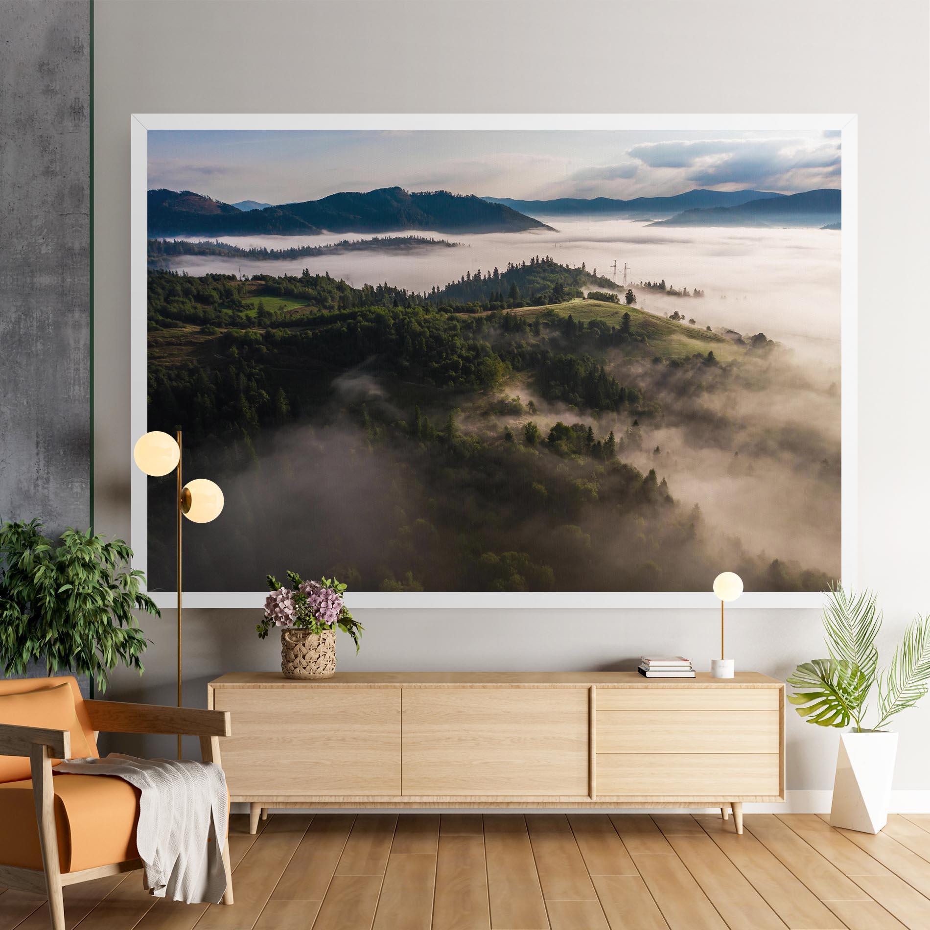 Vászonkép Foggy Forest View mockup 9