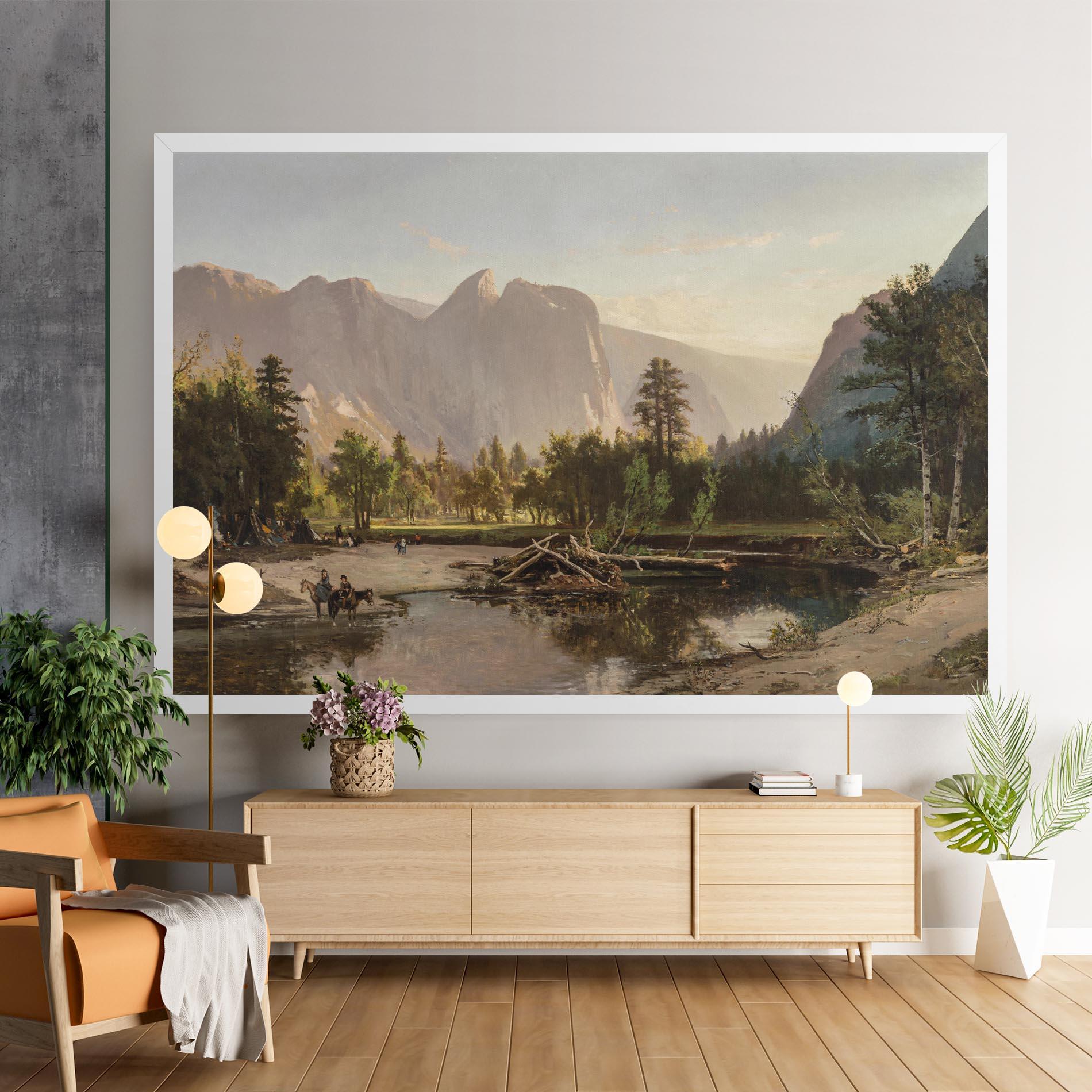 Vászonkép Small Lake Forest mockup 9
