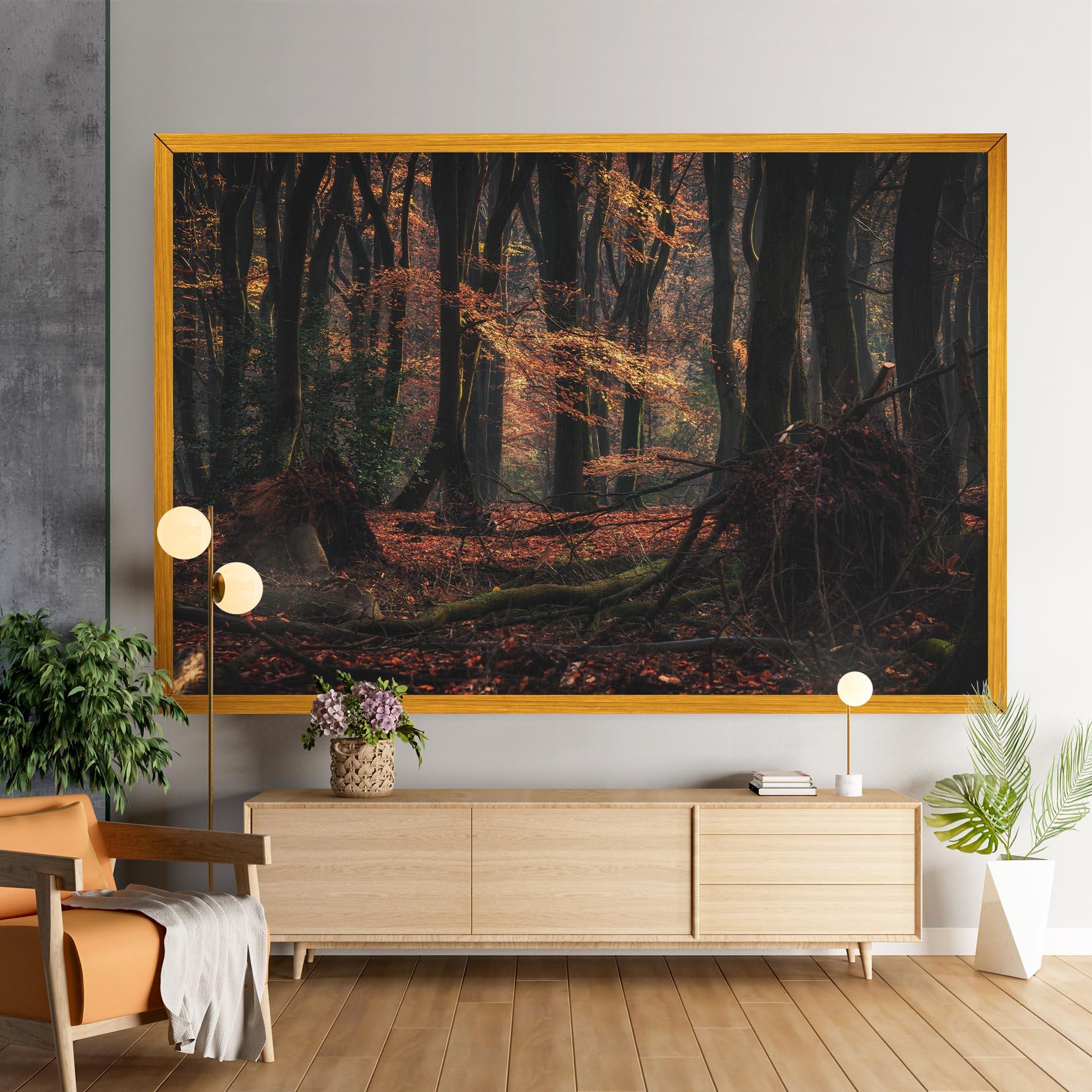 Vászonkép Autumn Forest Trees mockup 9