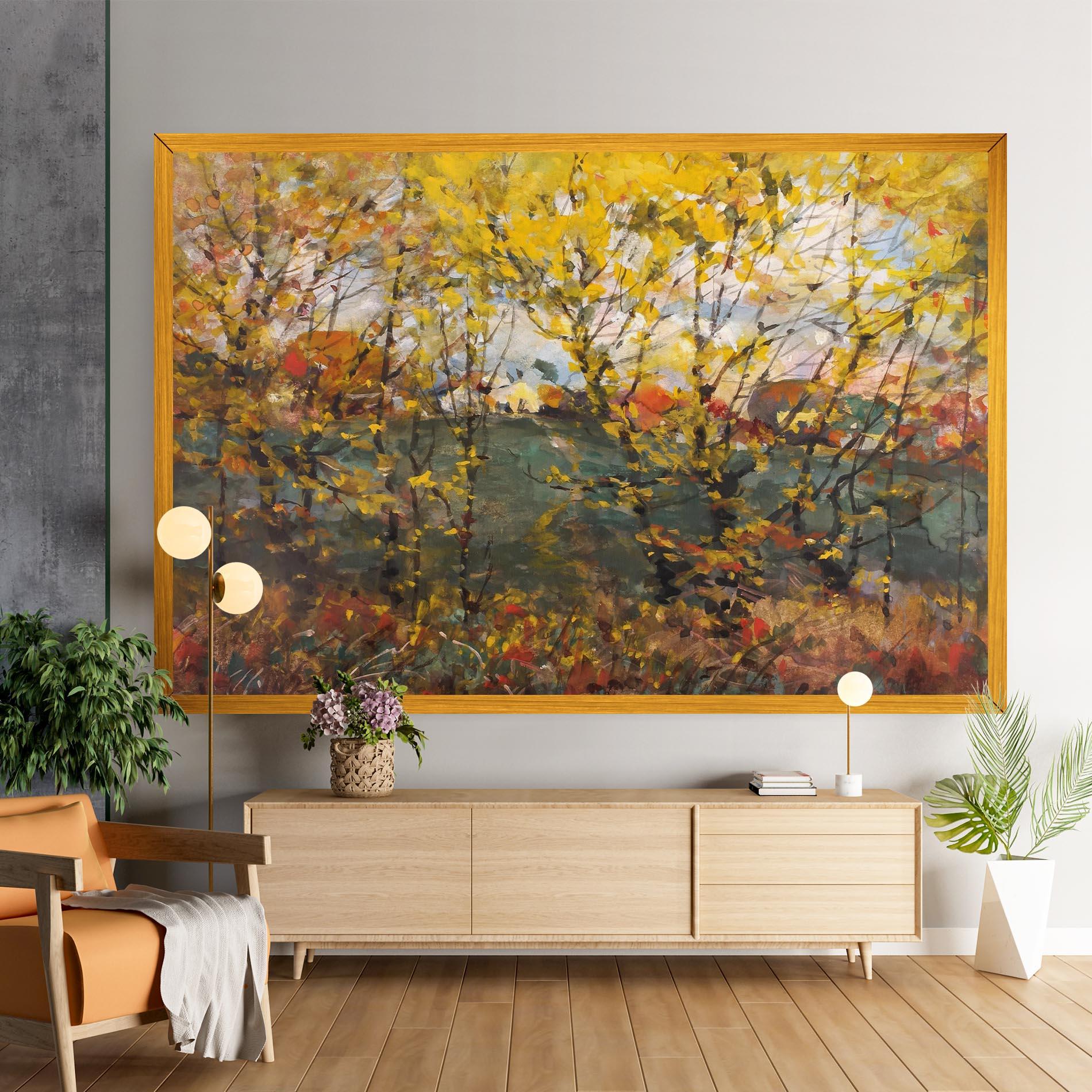 Vászonkép Autumn Painting Tree mockup 9