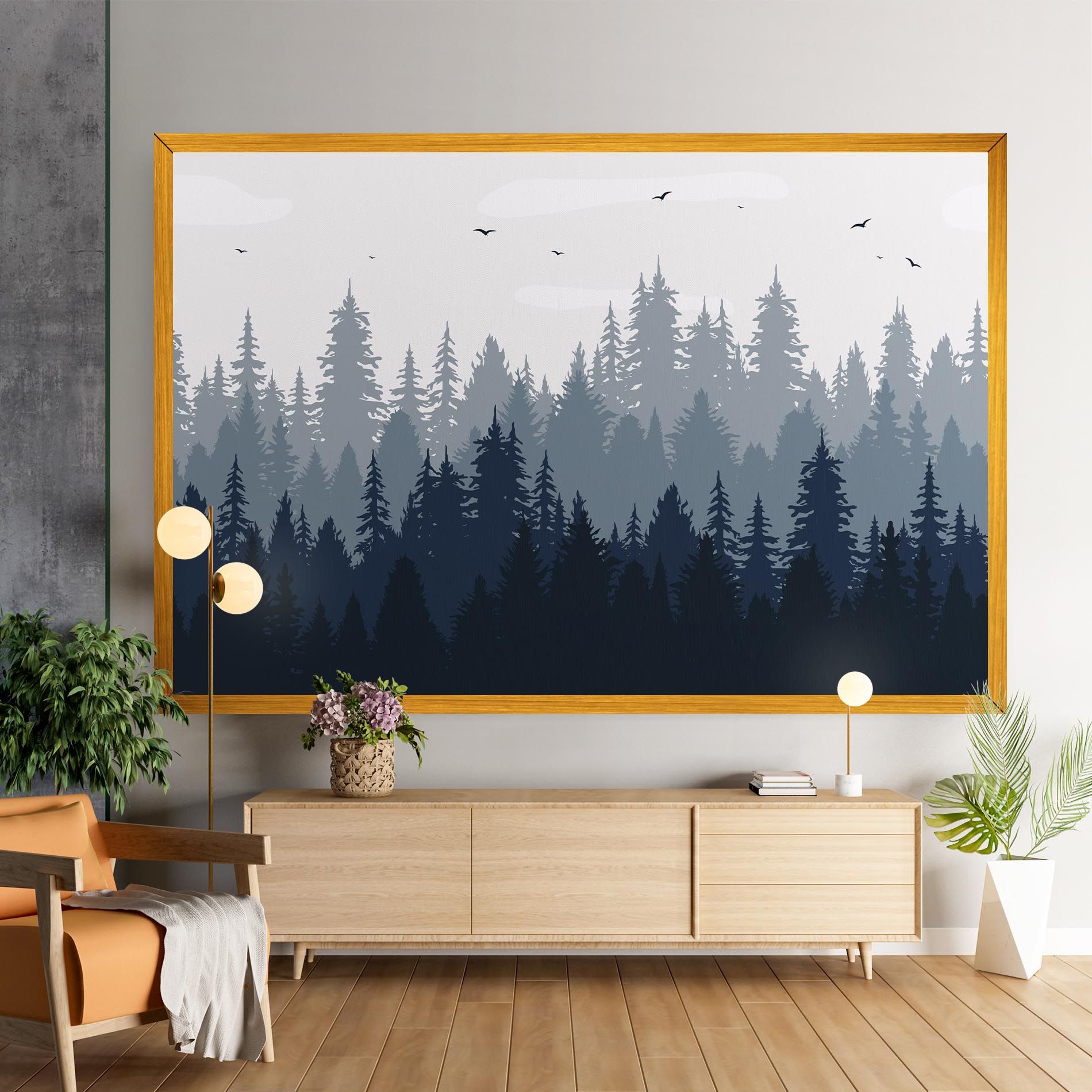 Foggy Blue Forest mockup 9