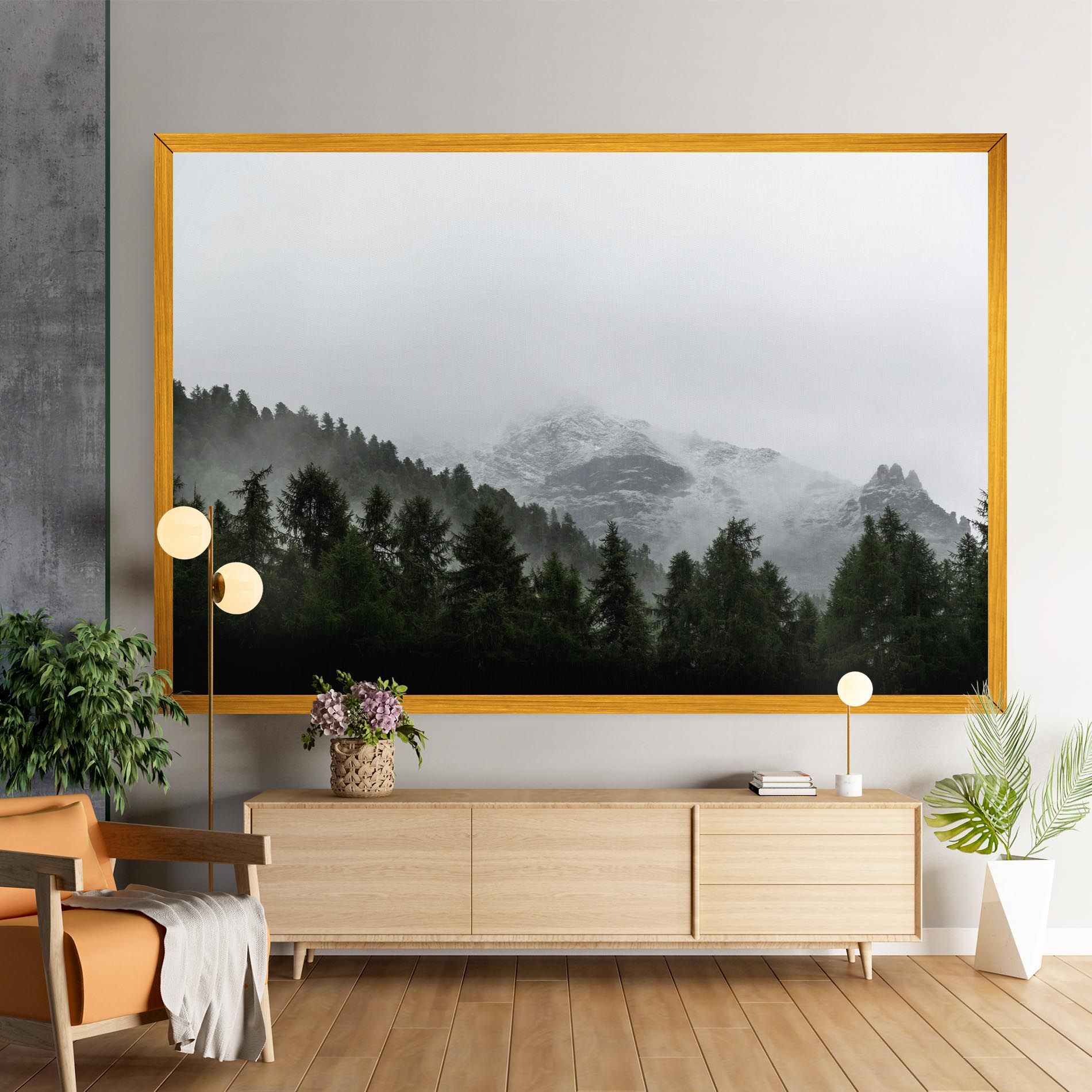 Foggy Mountain Forest mockup 9