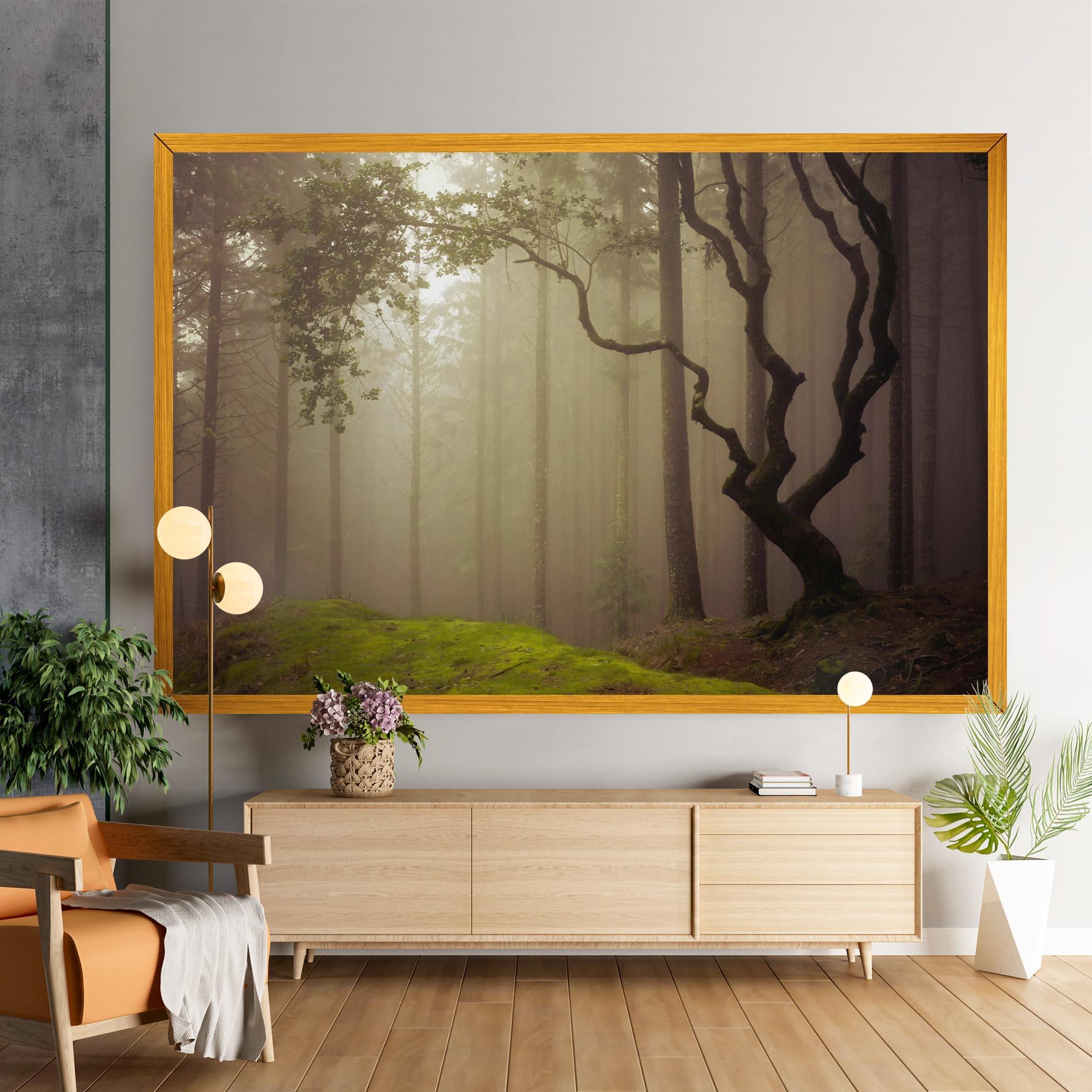 Vászonkép Foggy Tree Art mockup 9