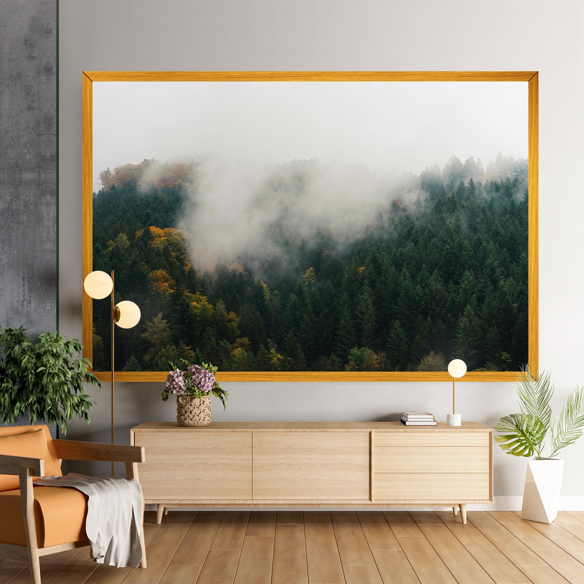 Foggy Tree Forest mockup 9