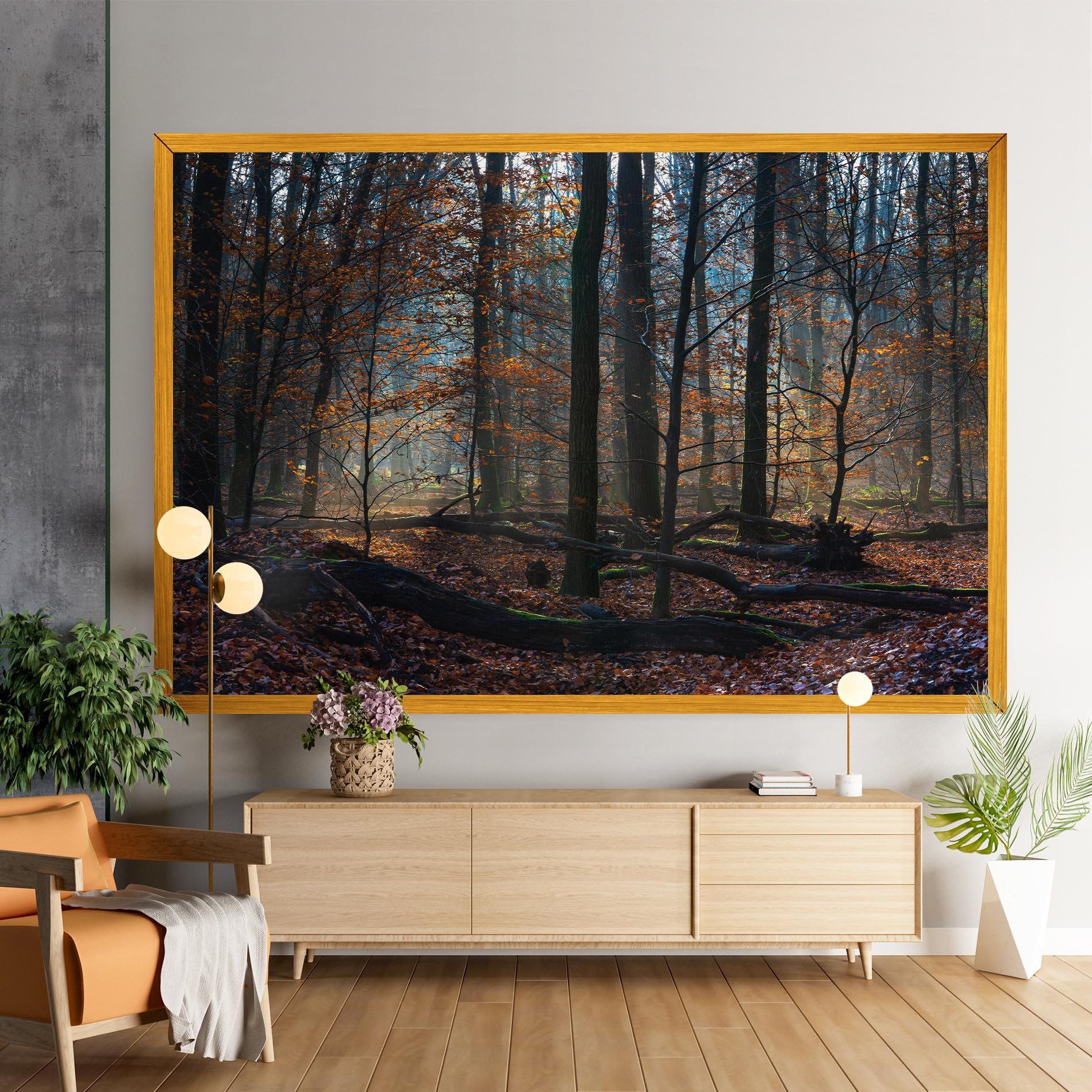 Vászonkép Forest Autumn Day mockup 9