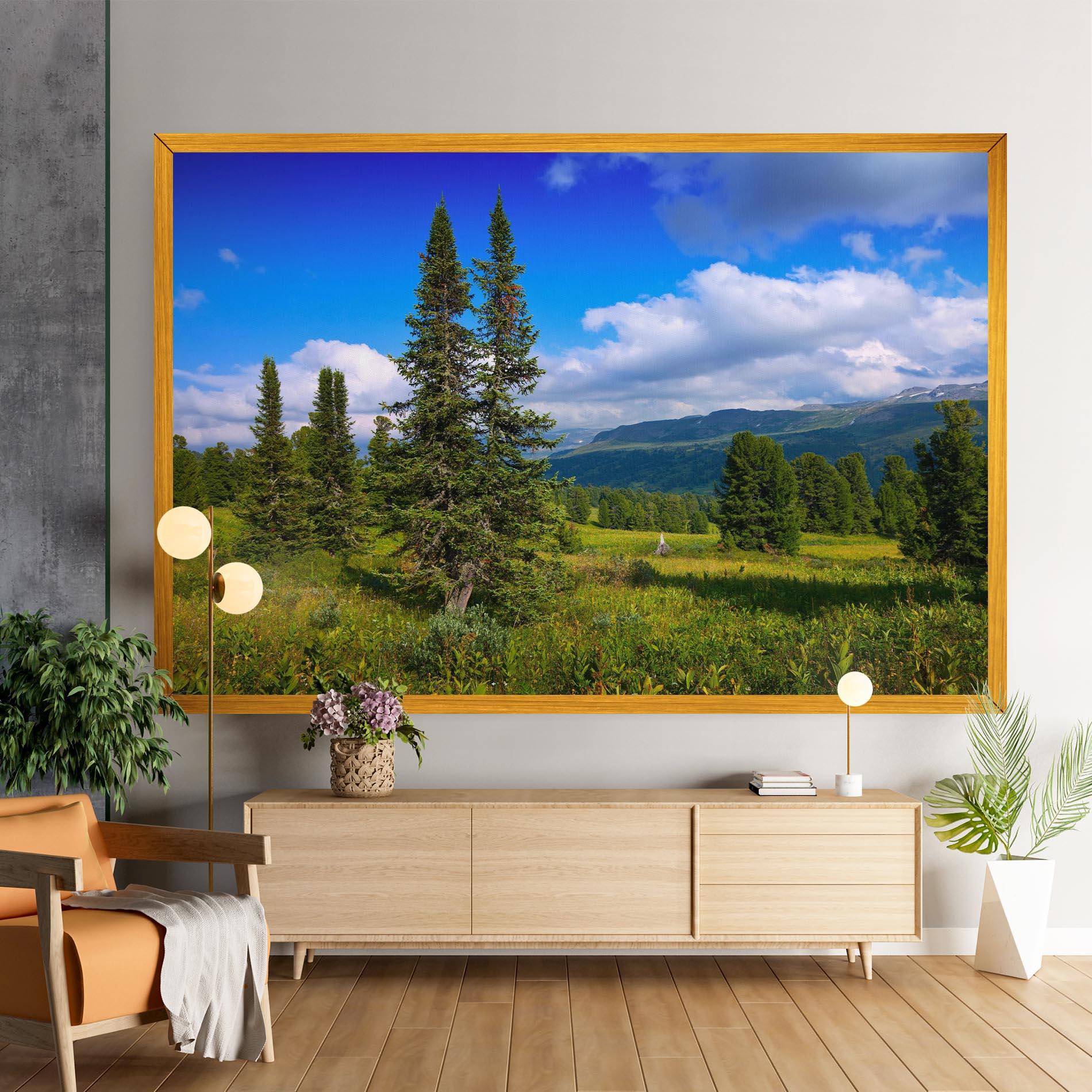 Vászonkép Morning Sunny Field mockup 9