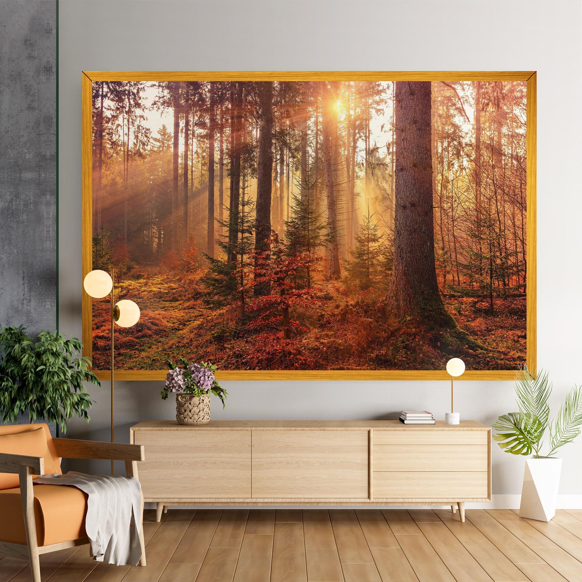 Vászonkép Orange Light Forest mockup 9