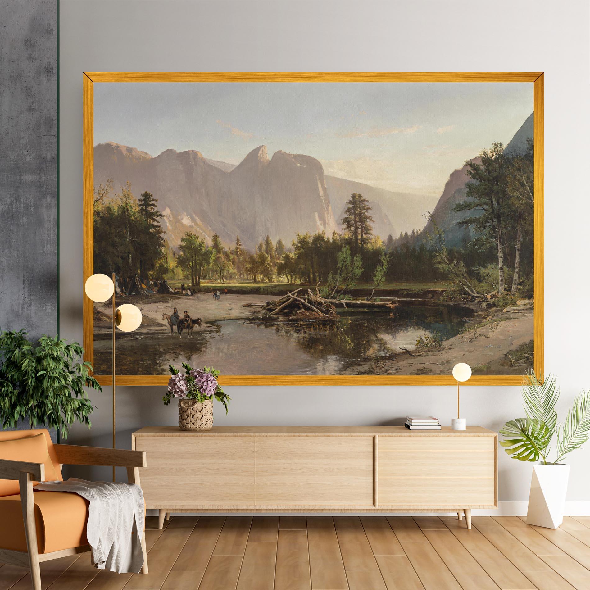 Vászonkép Small Lake Forest mockup 9