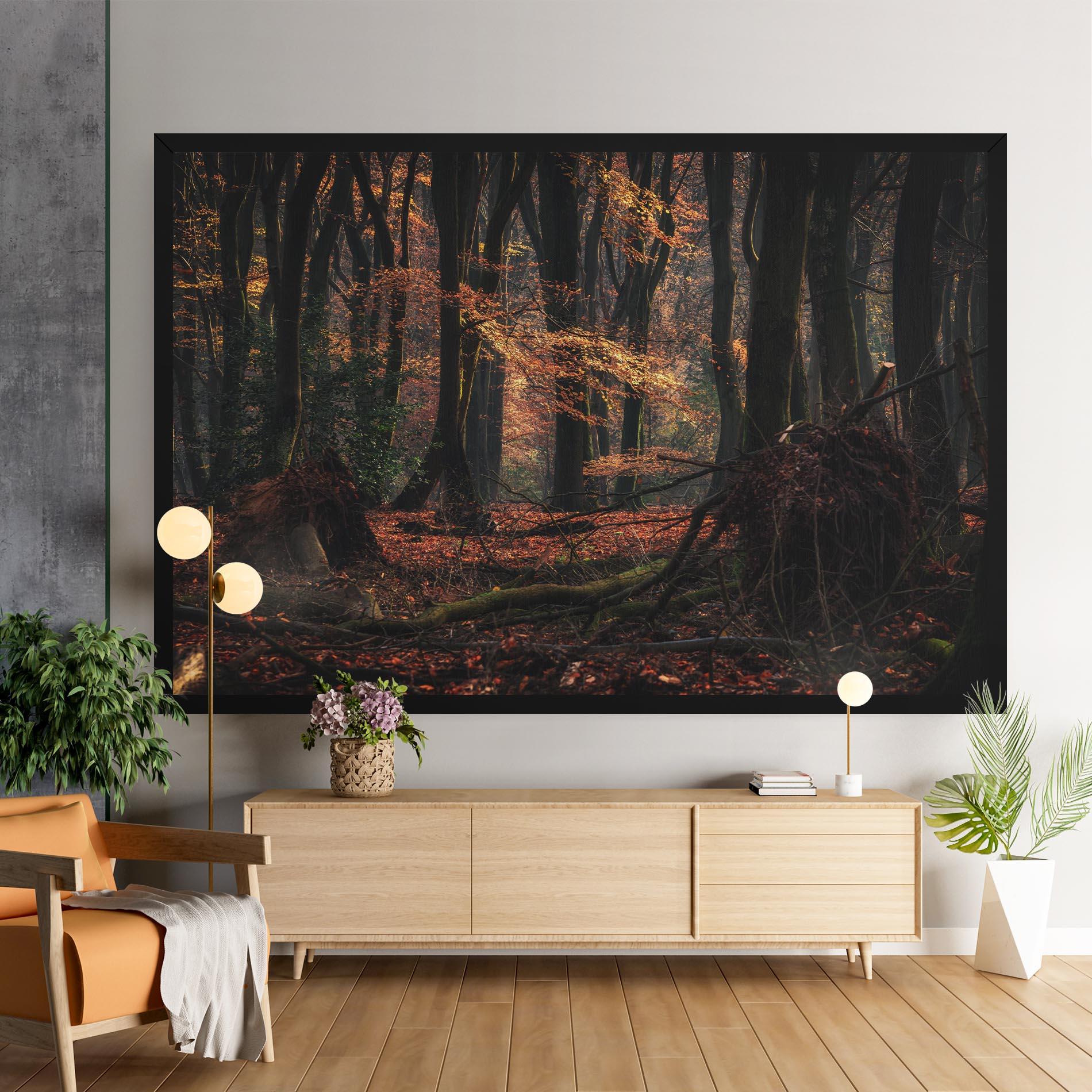 Vászonkép Autumn Forest Trees mockup 9