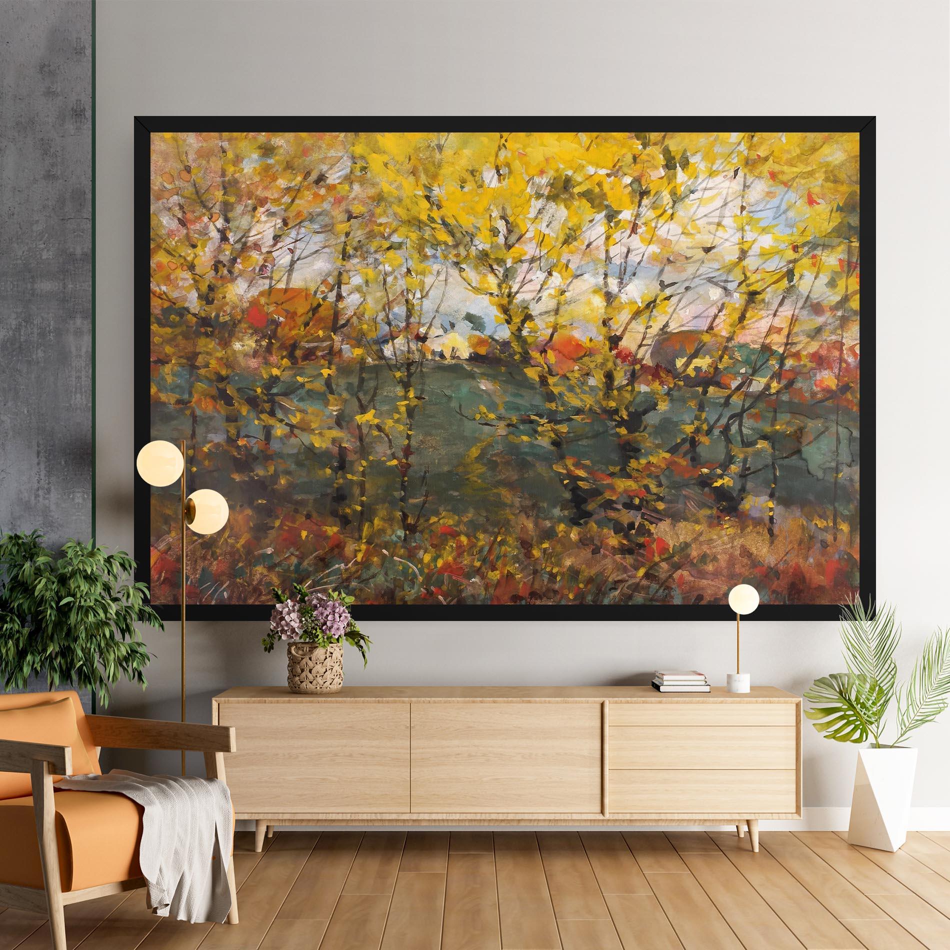 Vászonkép Autumn Painting Tree mockup 9