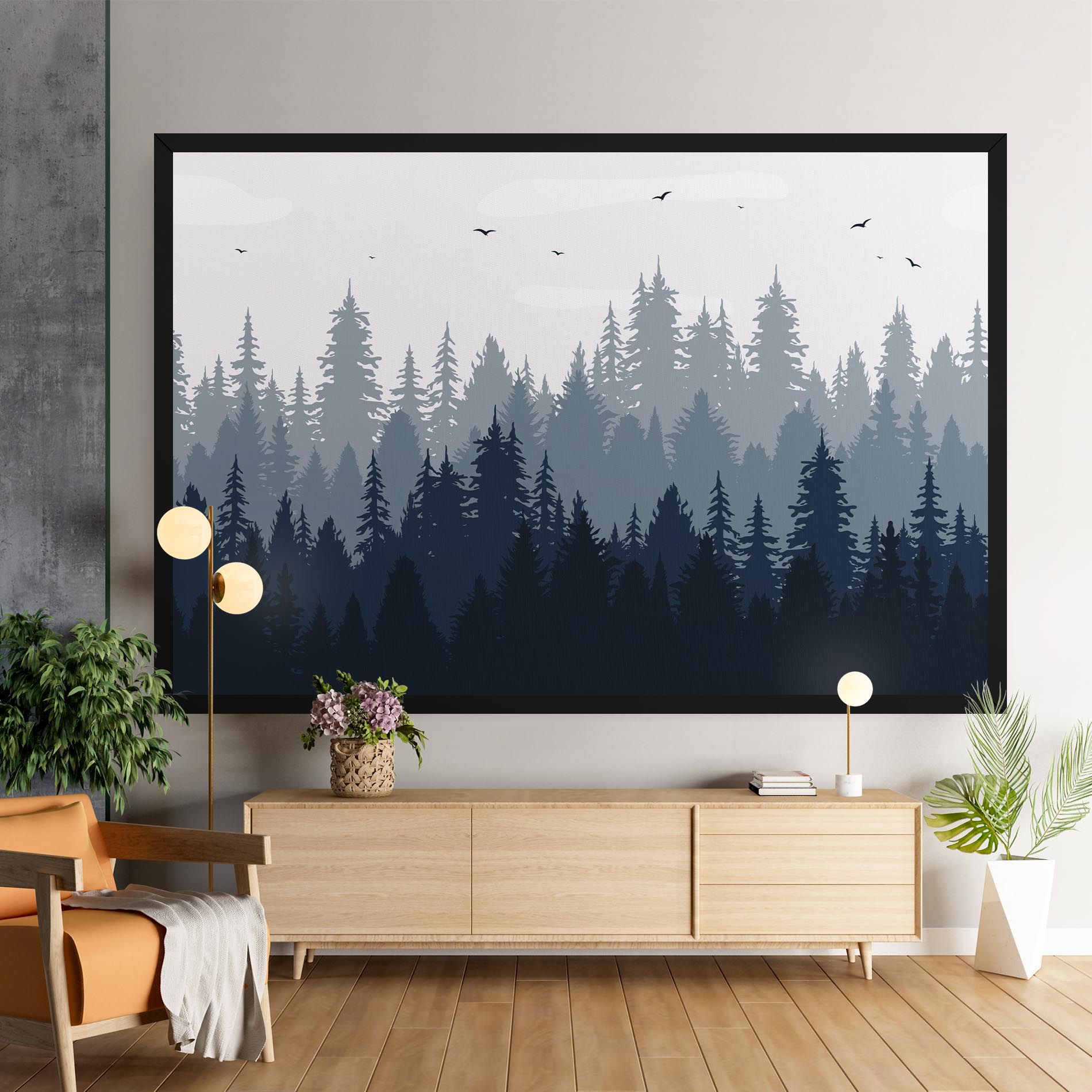 Foggy Blue Forest mockup 9
