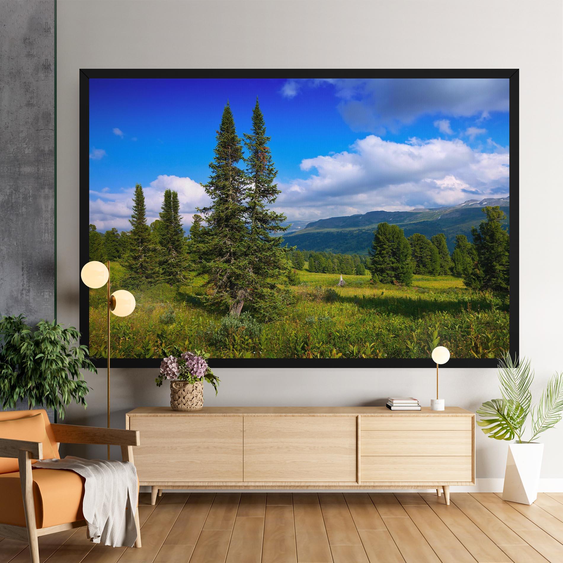 Vászonkép Morning Sunny Field mockup 9