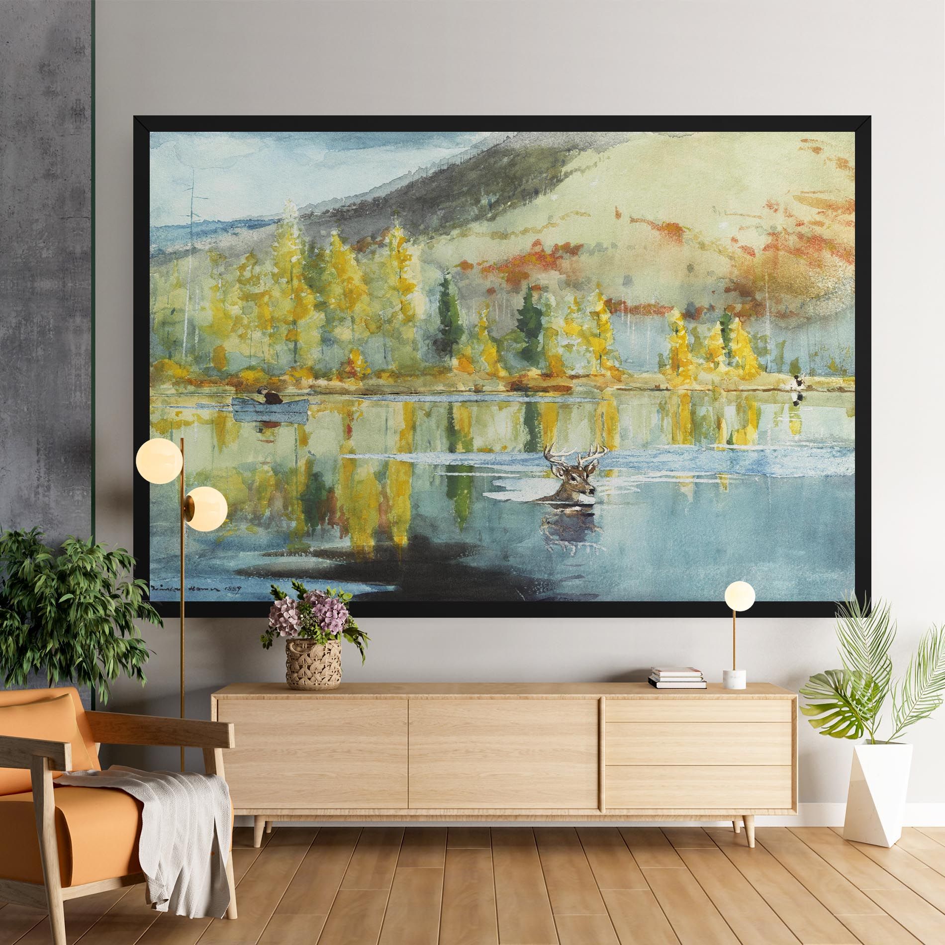 Trees Painting Lake mockup 9