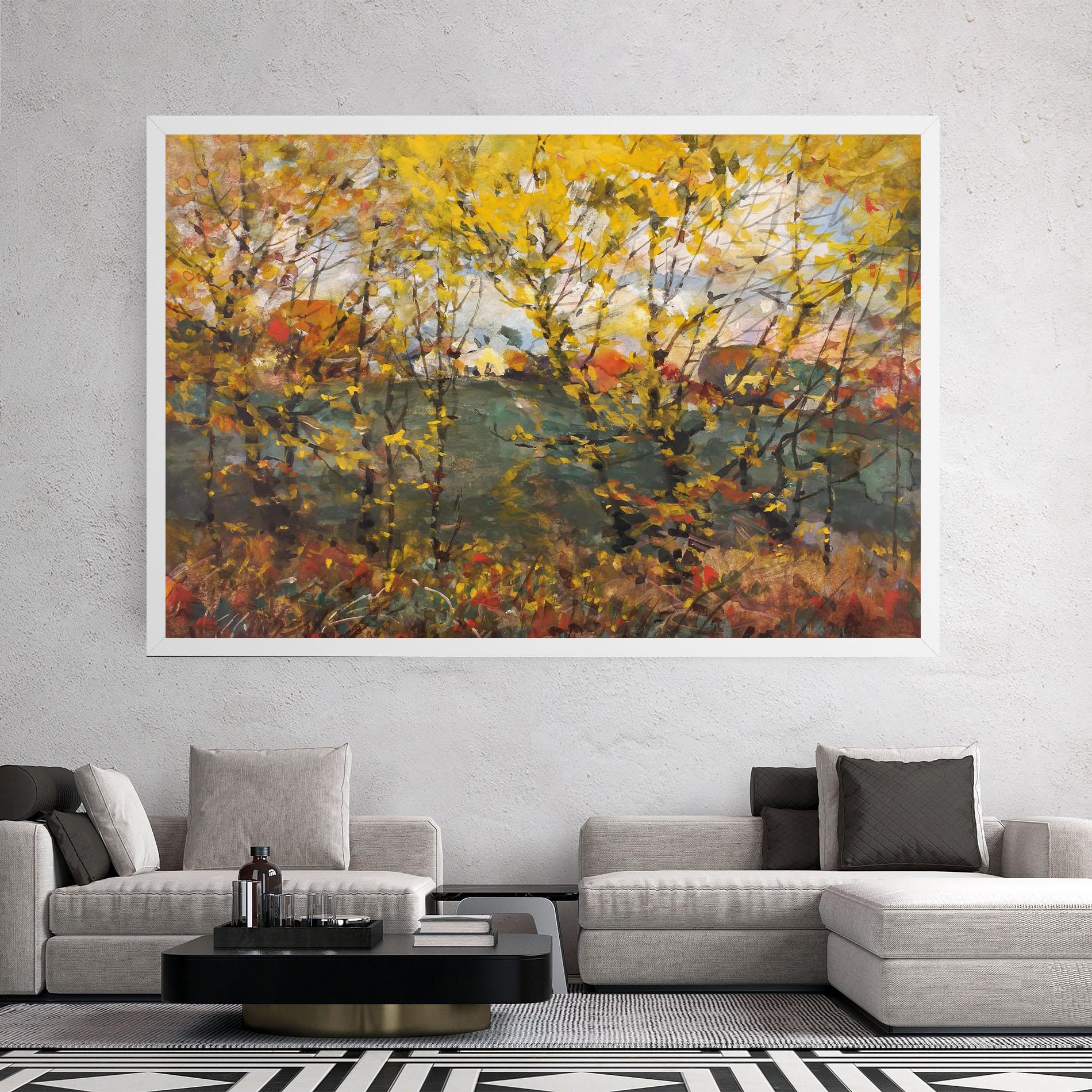 Vászonkép Autumn Painting Tree mockup 2