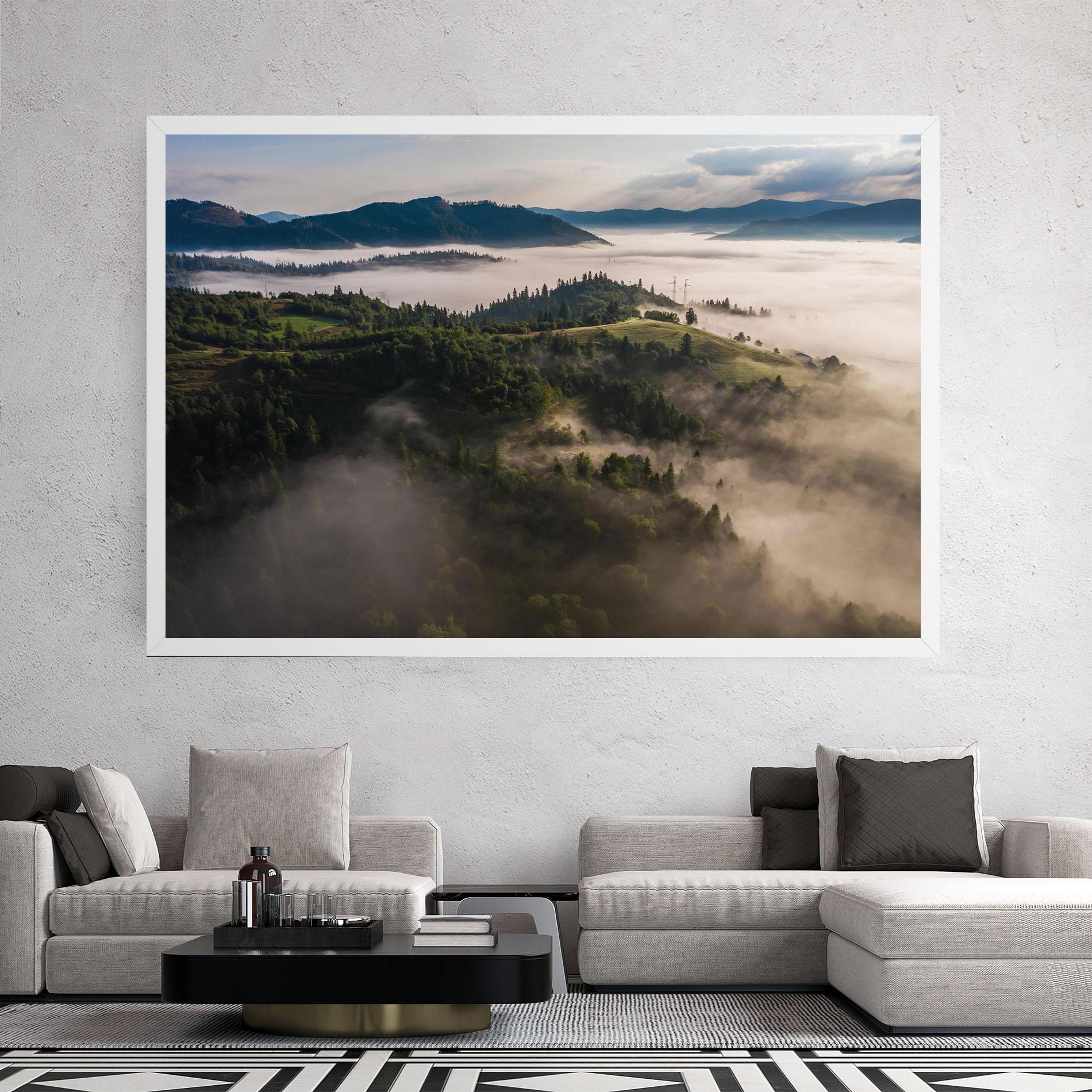 Vászonkép Foggy Forest View mockup 2