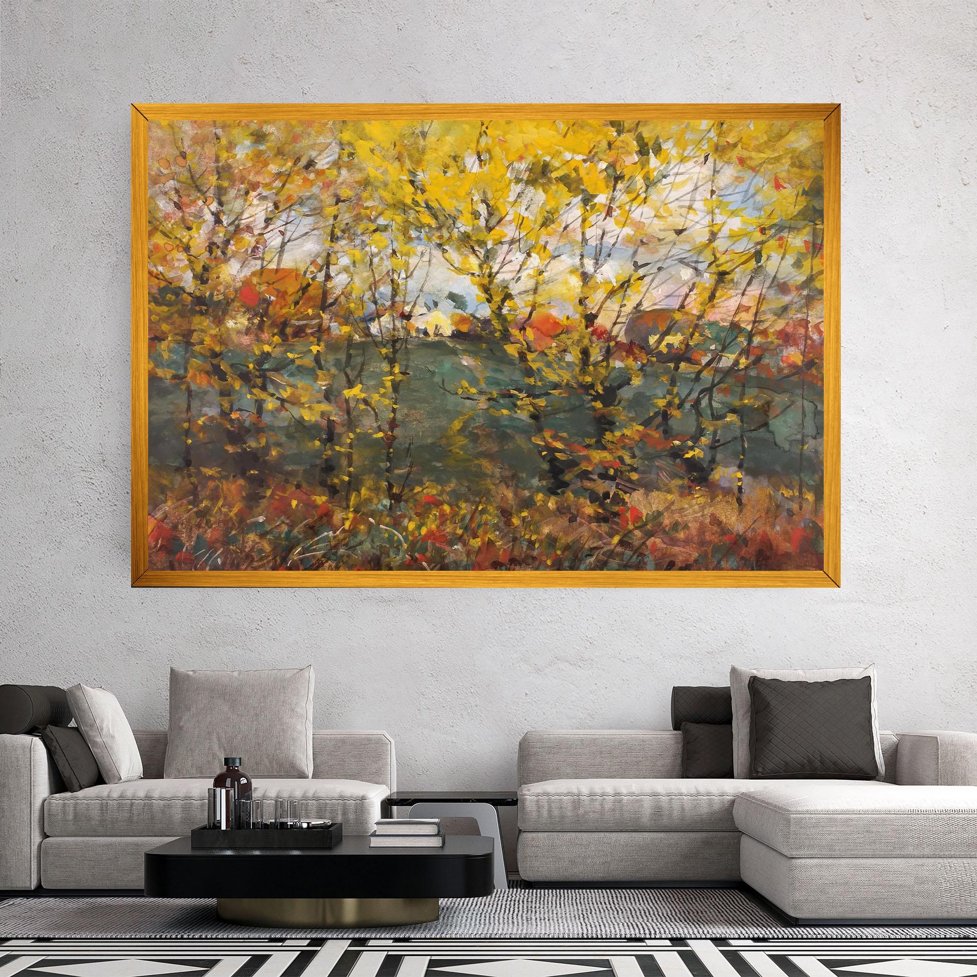 Vászonkép Autumn Painting Tree mockup 2