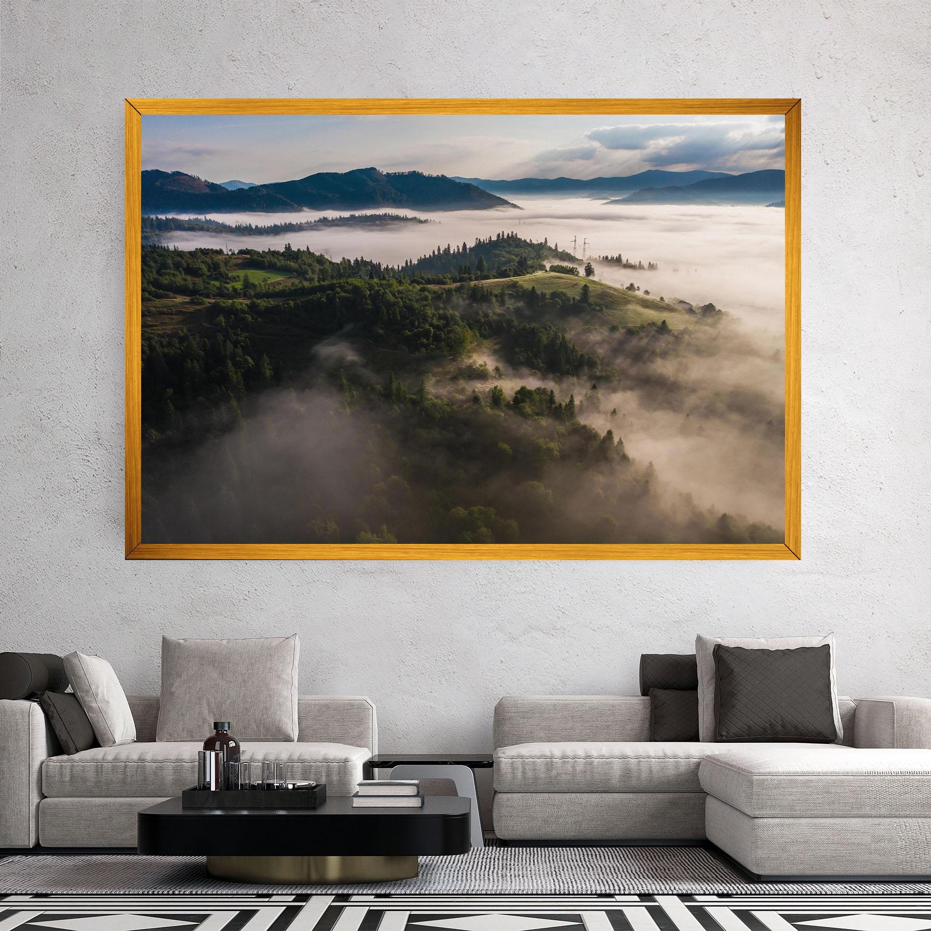 Vászonkép Foggy Forest View mockup 2