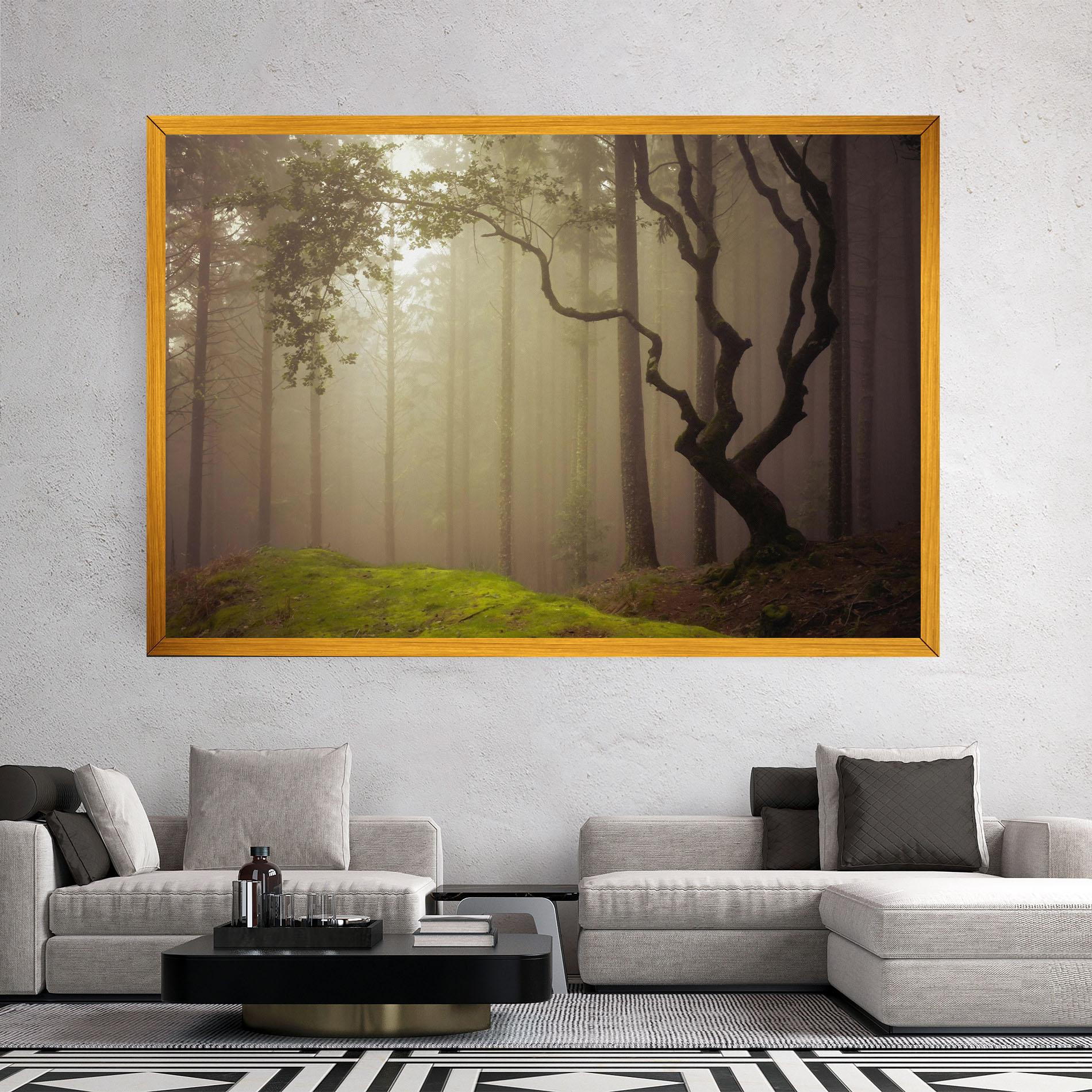 Vászonkép Foggy Tree Art mockup 2