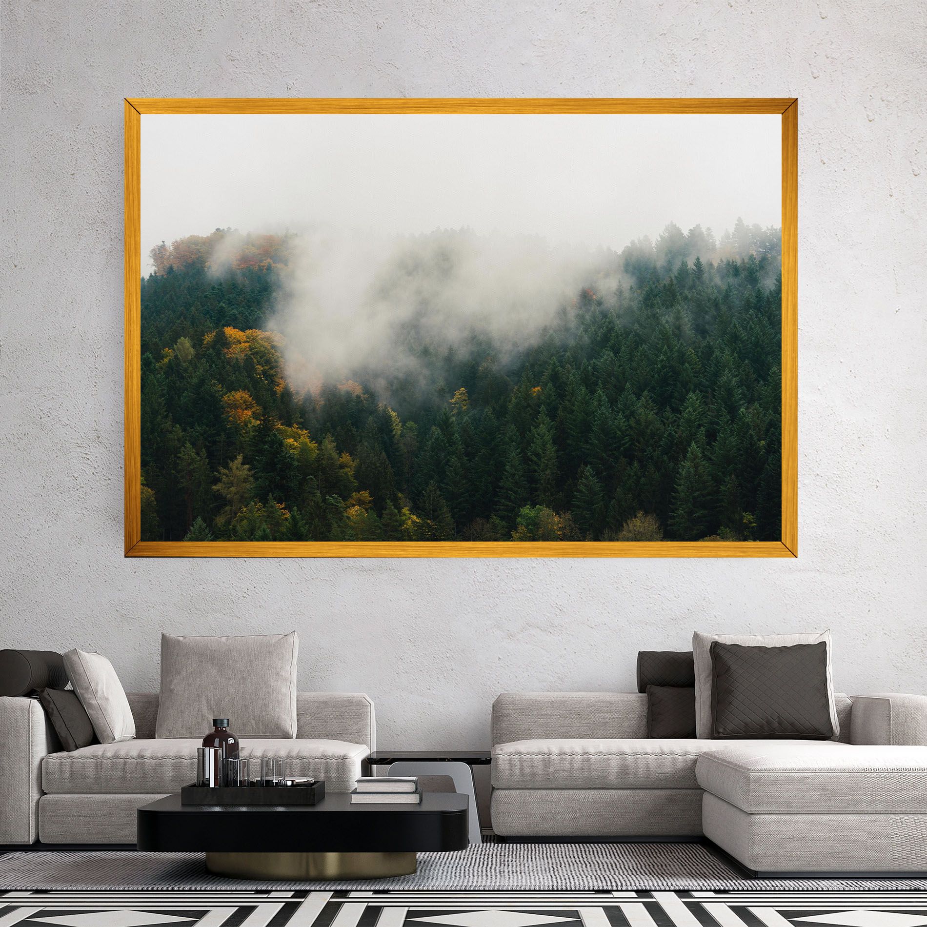 Foggy Tree Forest mockup 2