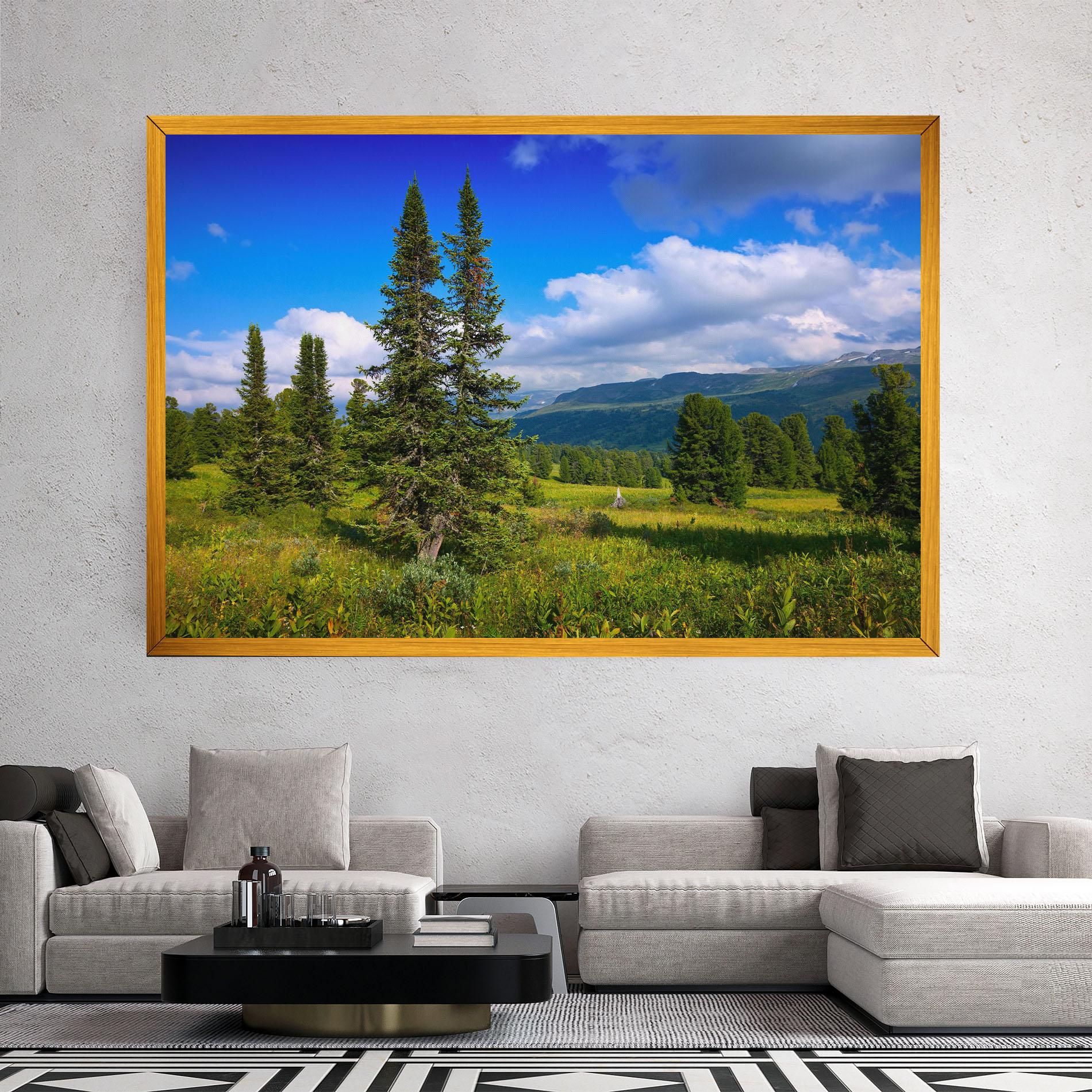 Vászonkép Morning Sunny Field mockup 2