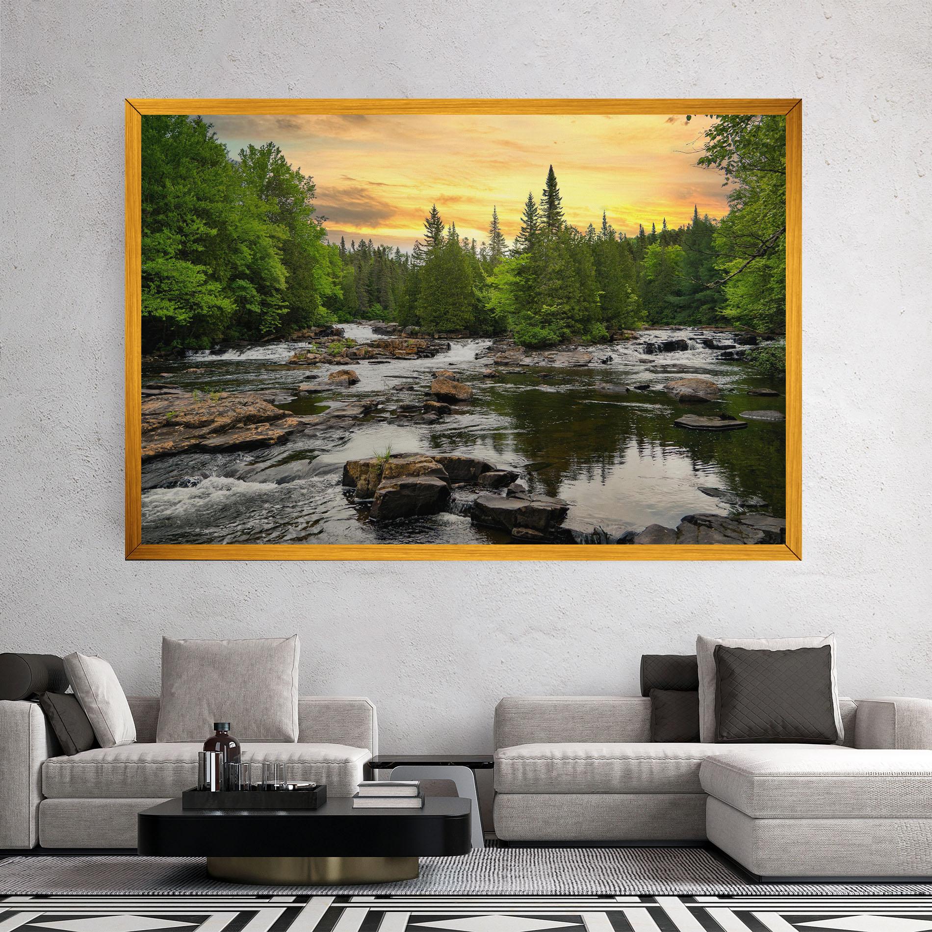 Vászonkép Small River Forest mockup 2