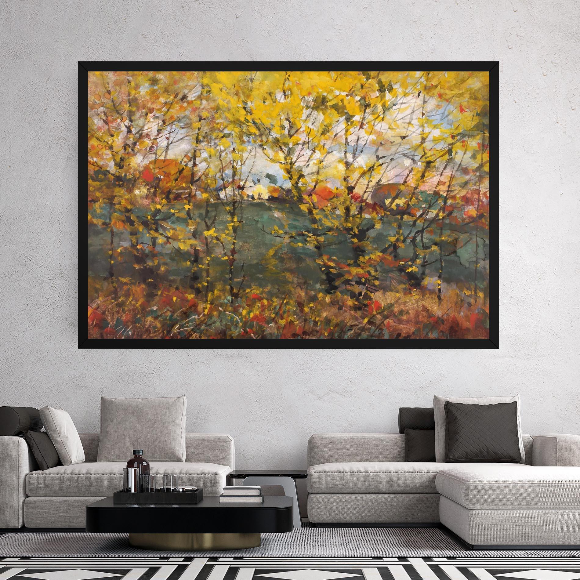 Vászonkép Autumn Painting Tree mockup 2