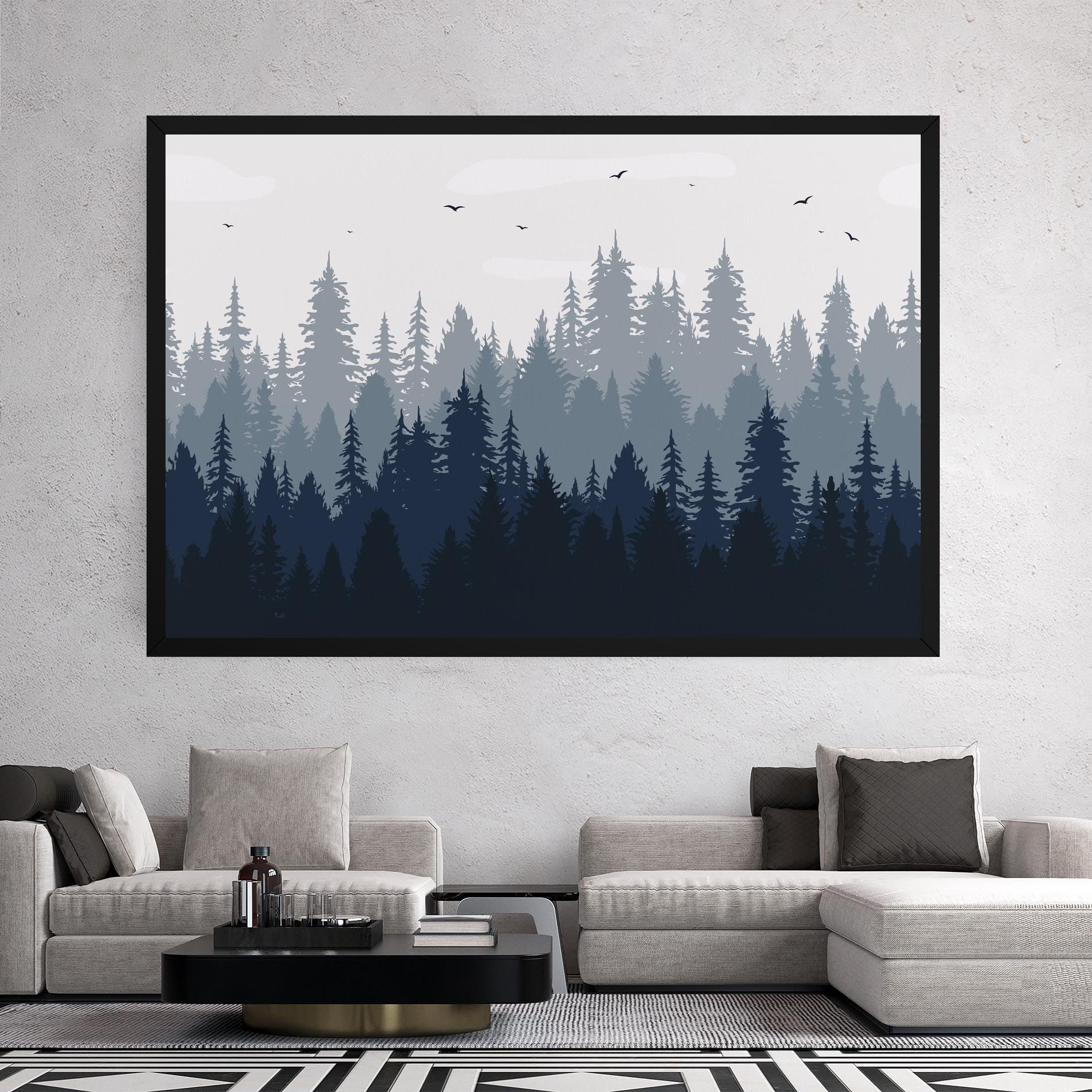 Foggy Blue Forest mockup 2