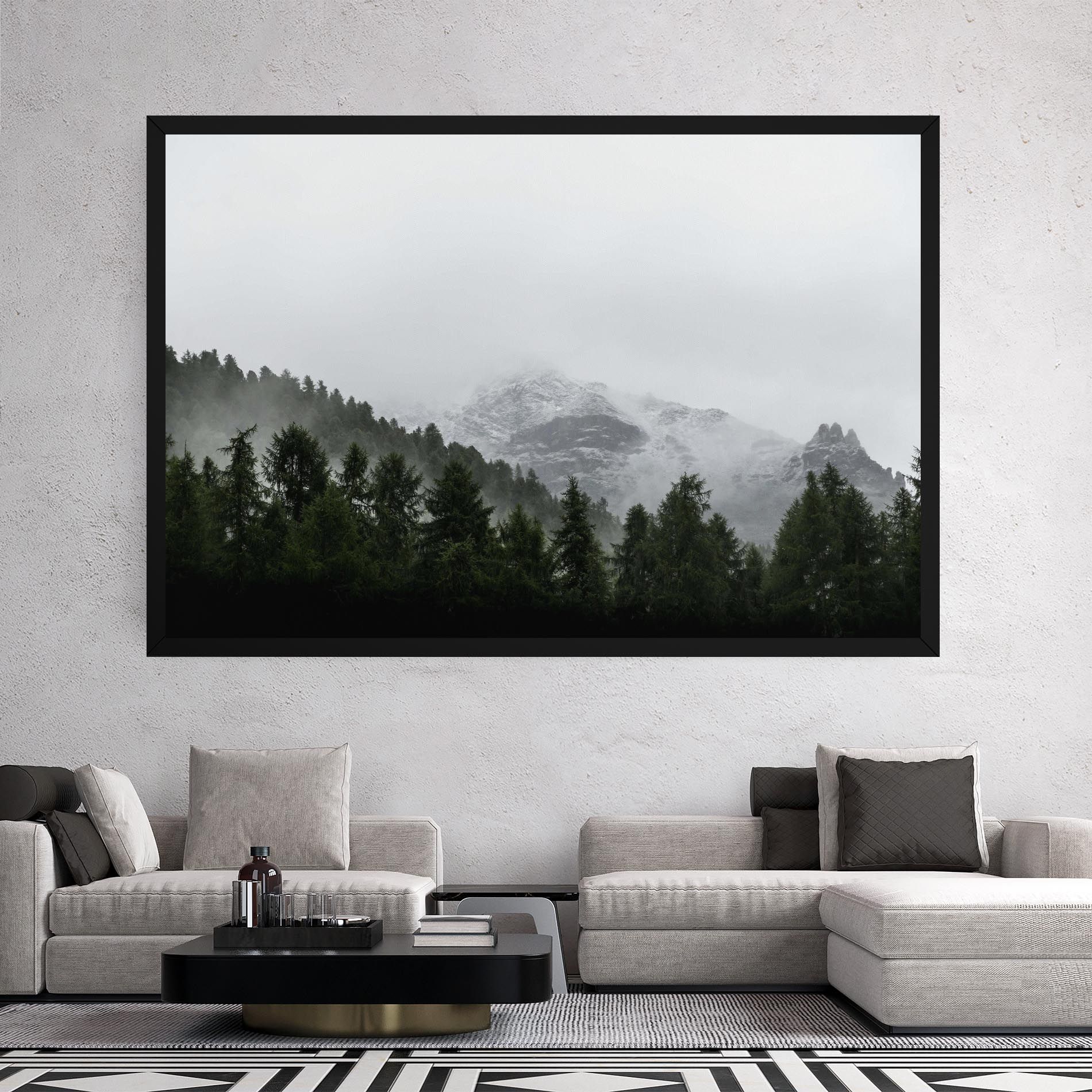 Foggy Mountain Forest mockup 2