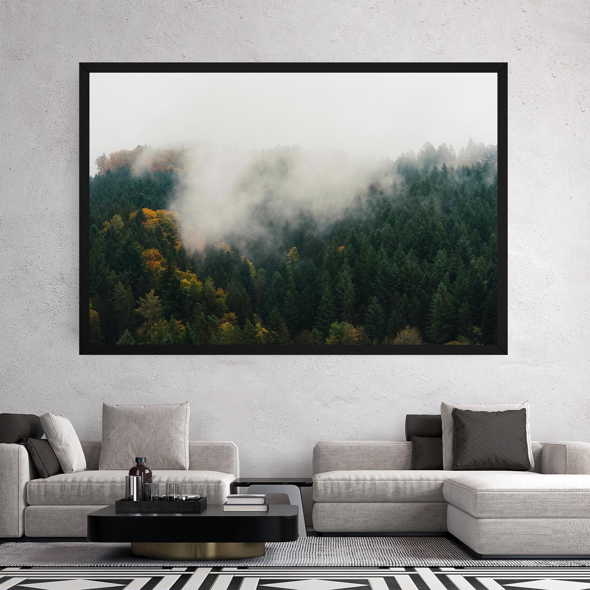 Foggy Tree Forest mockup 2