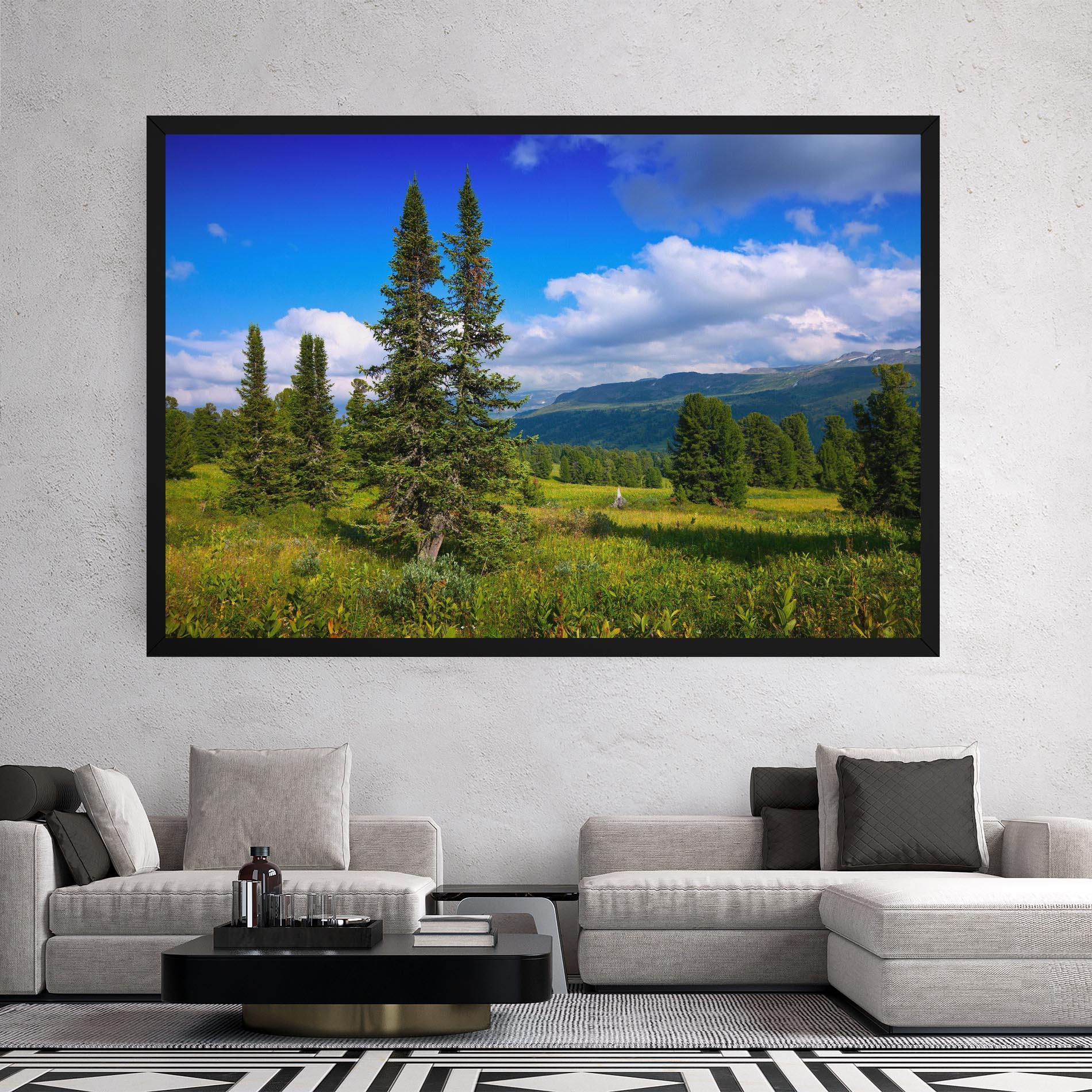 Vászonkép Morning Sunny Field mockup 2