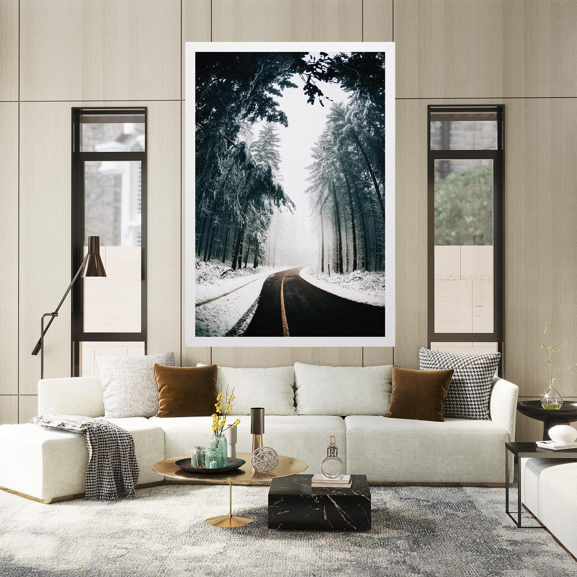 Vászonkép Snow Road Dorest mockup 2
