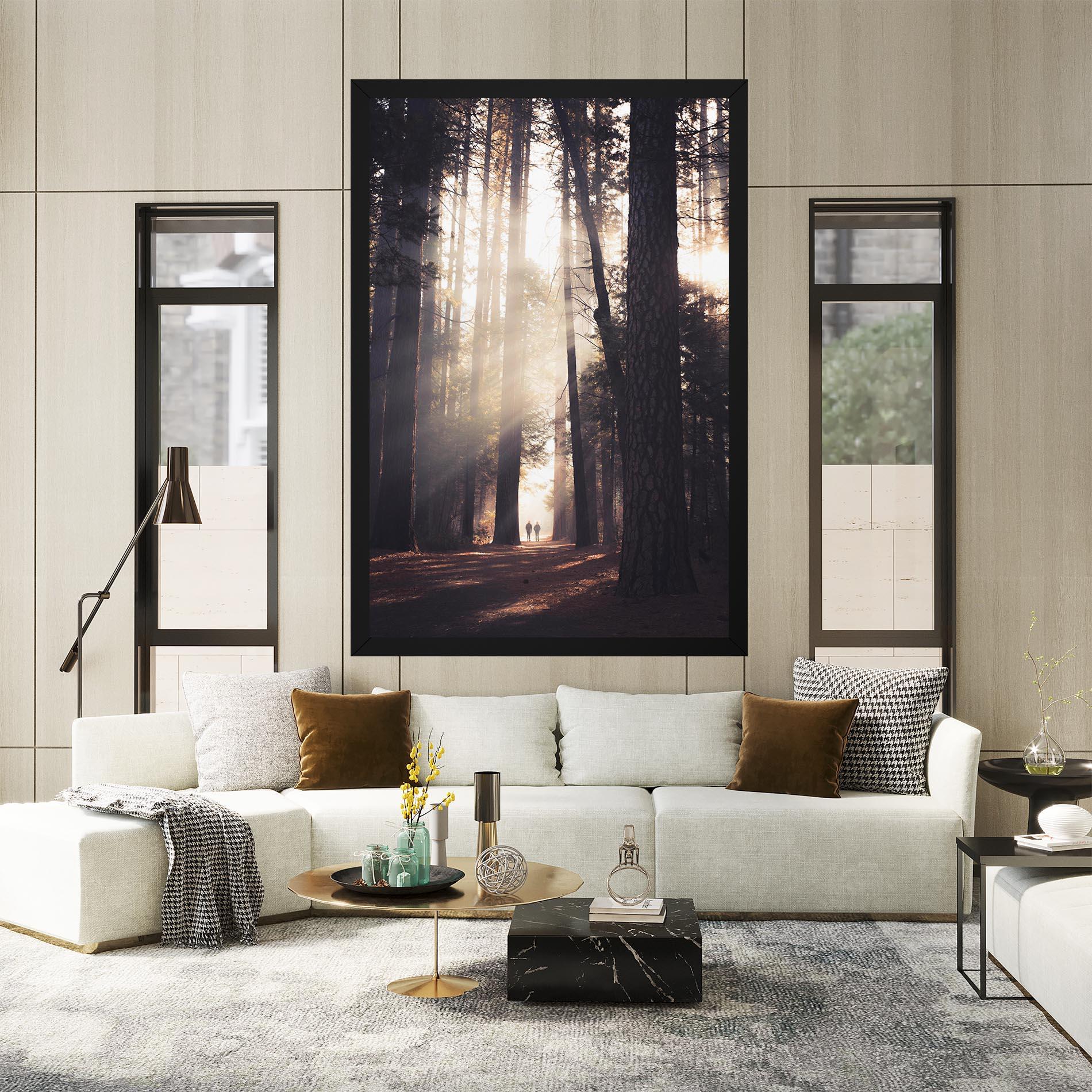 Vászonkép Foggy Couple Forest mockup 2