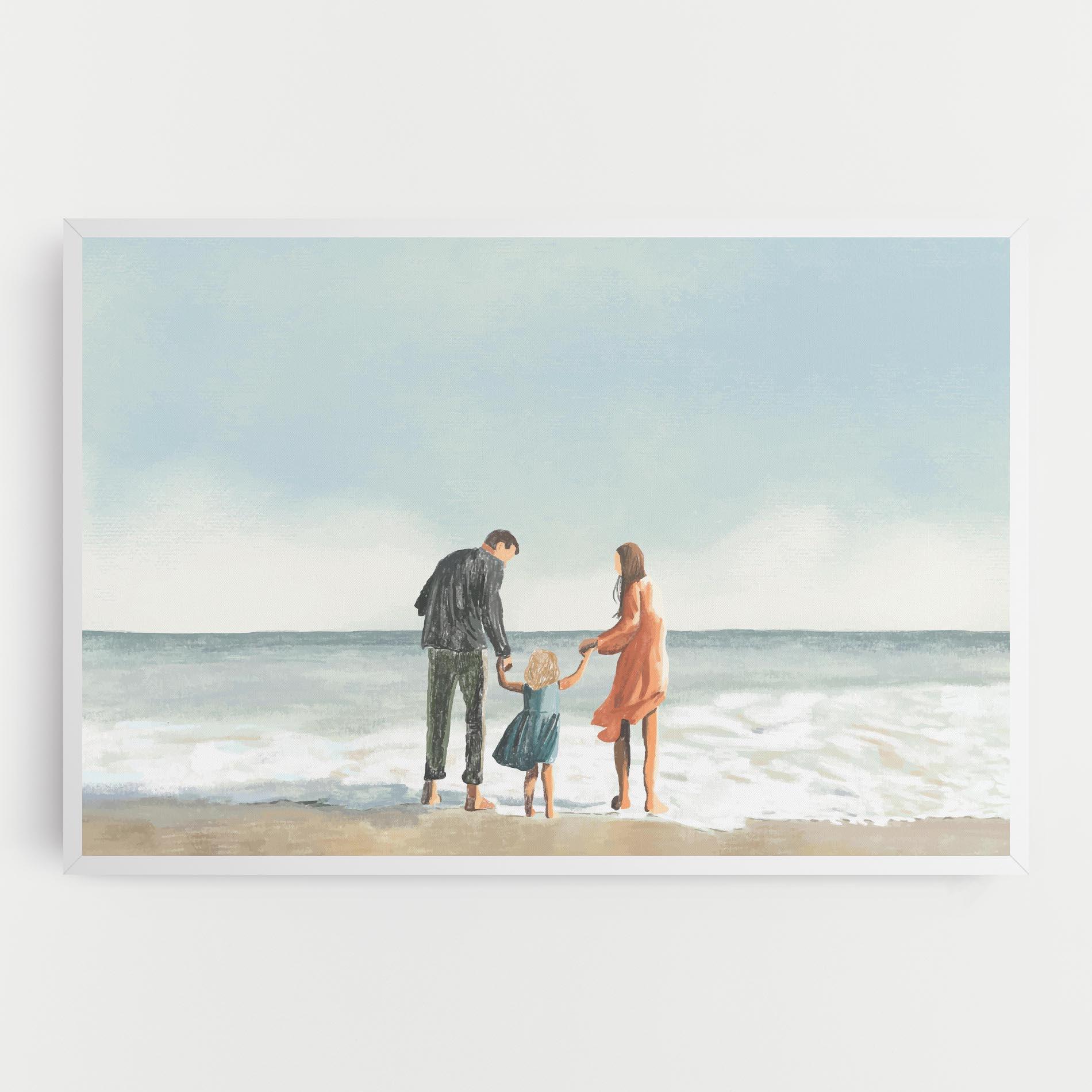 Vászonkép Beach Family mockup 0