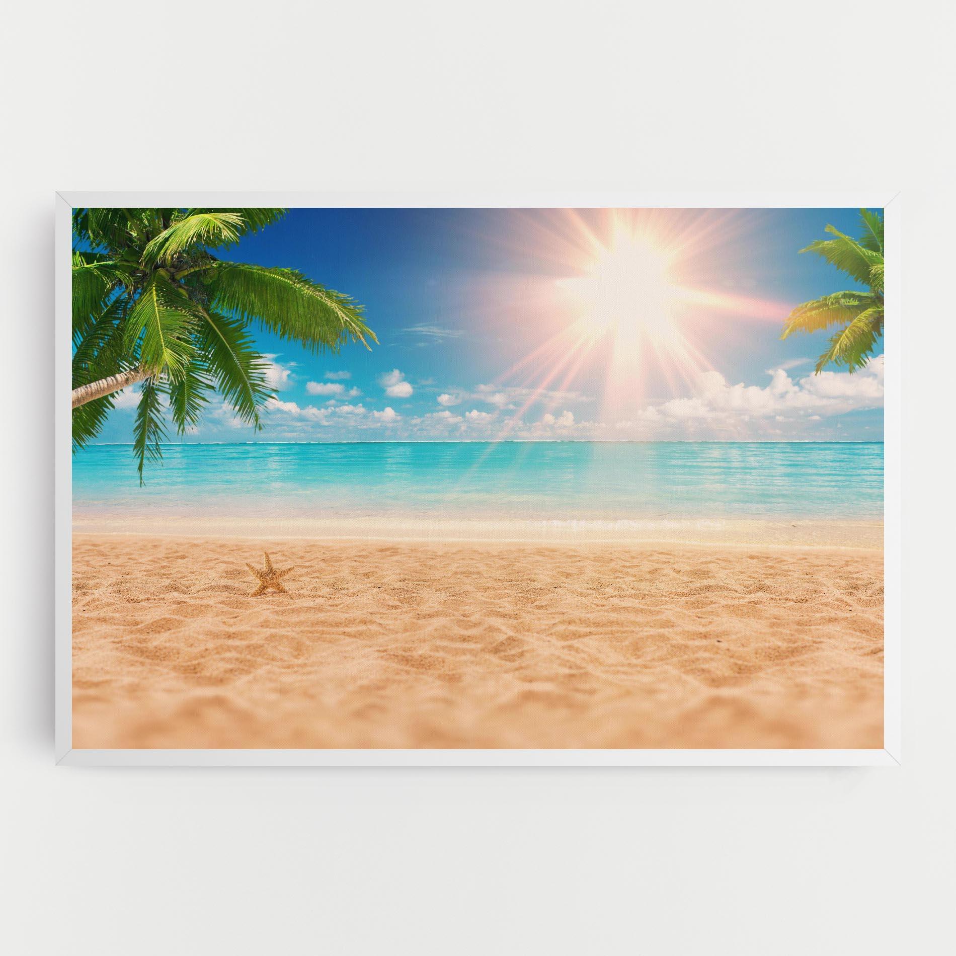 Vászonkép Exotic Beach Ocean mockup 0