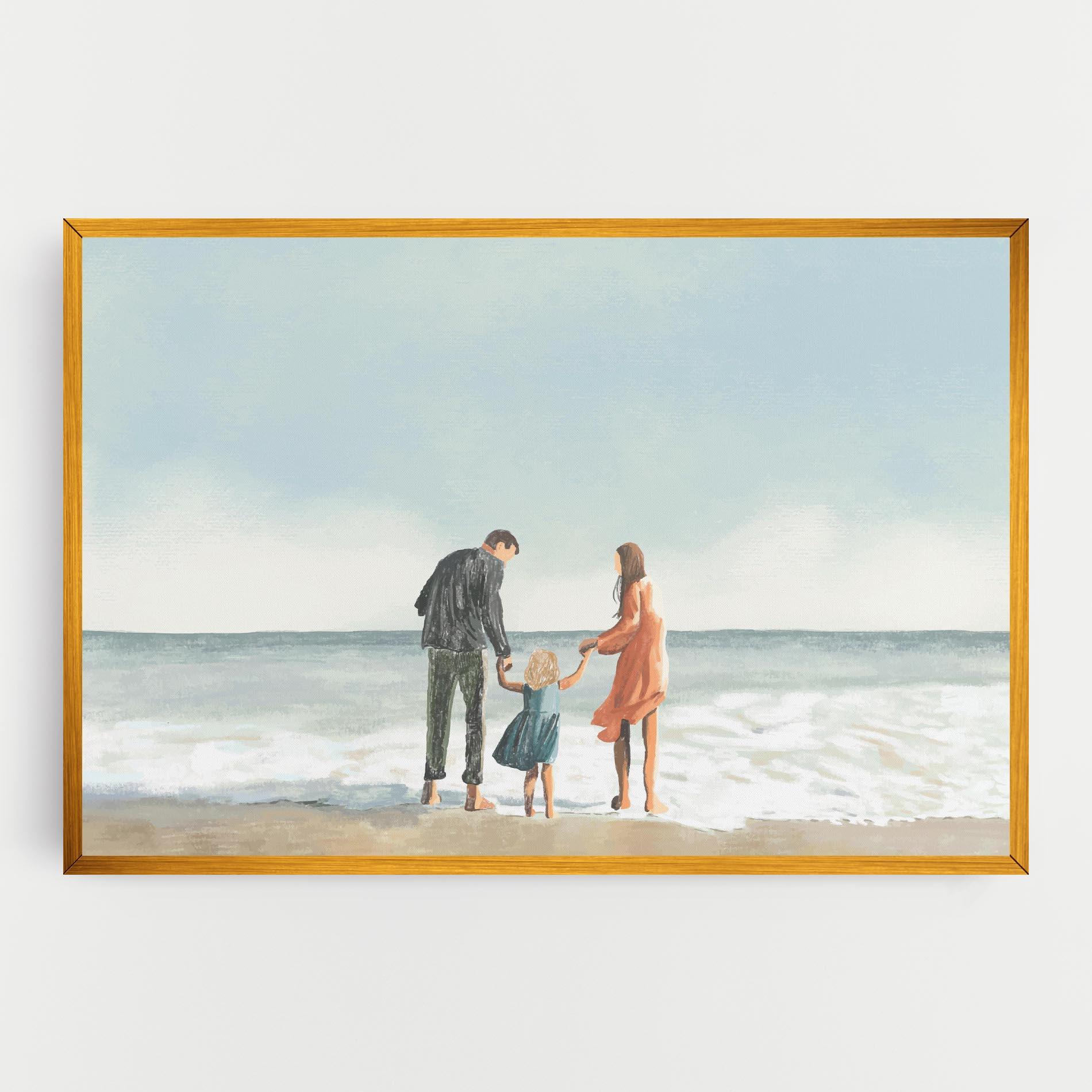 Vászonkép Beach Family mockup 0