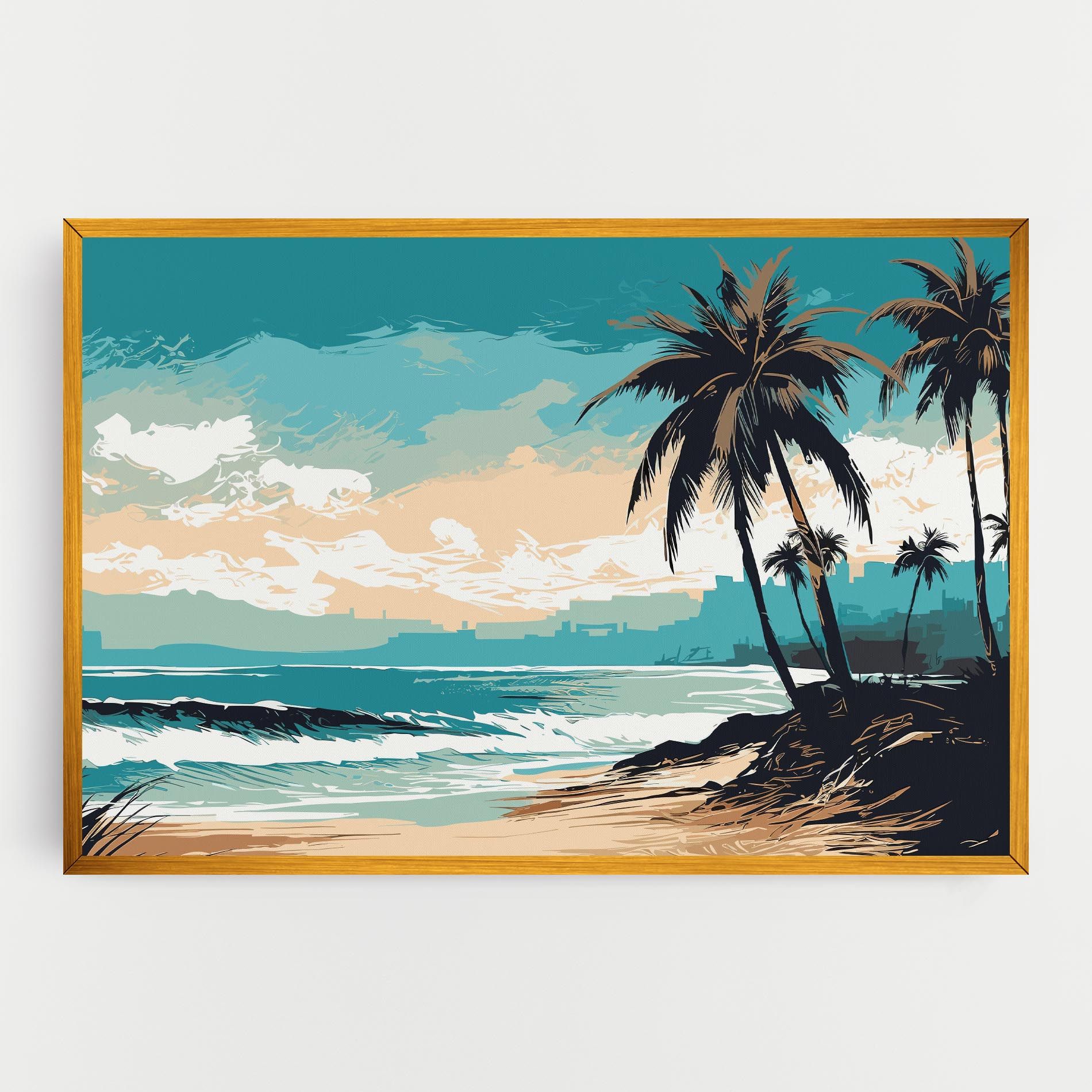 Cream Blue Beach mockup 0