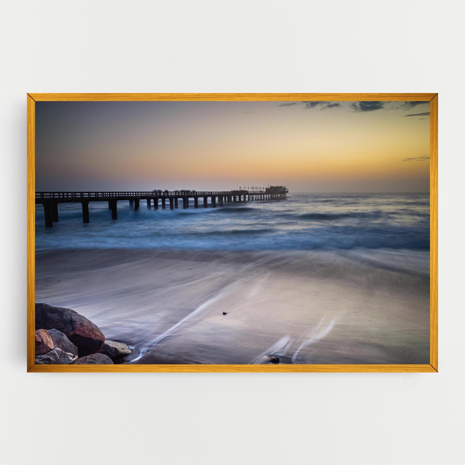 Vászonkép Empty Pretty Beach mockup 0