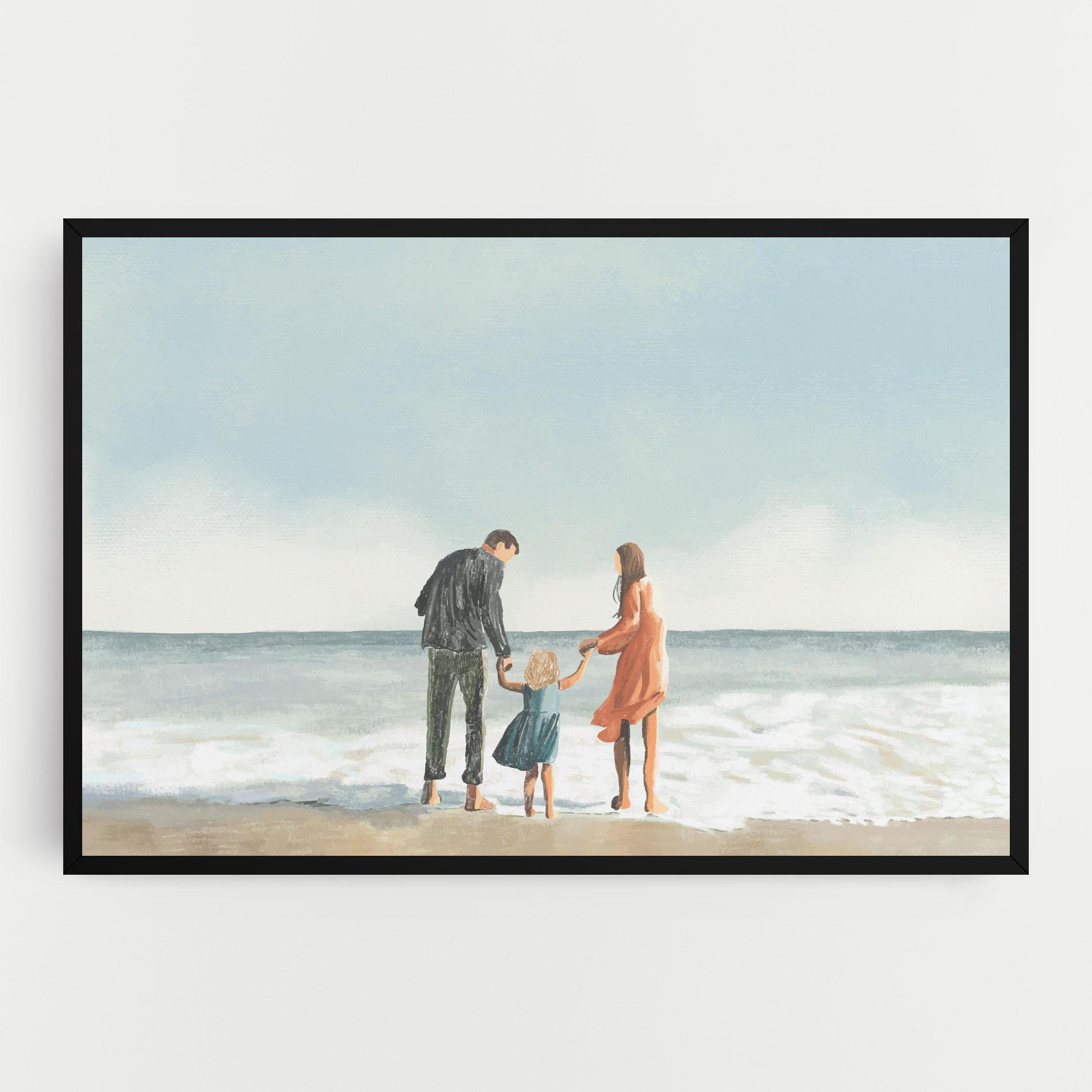 Vászonkép Beach Family mockup 0