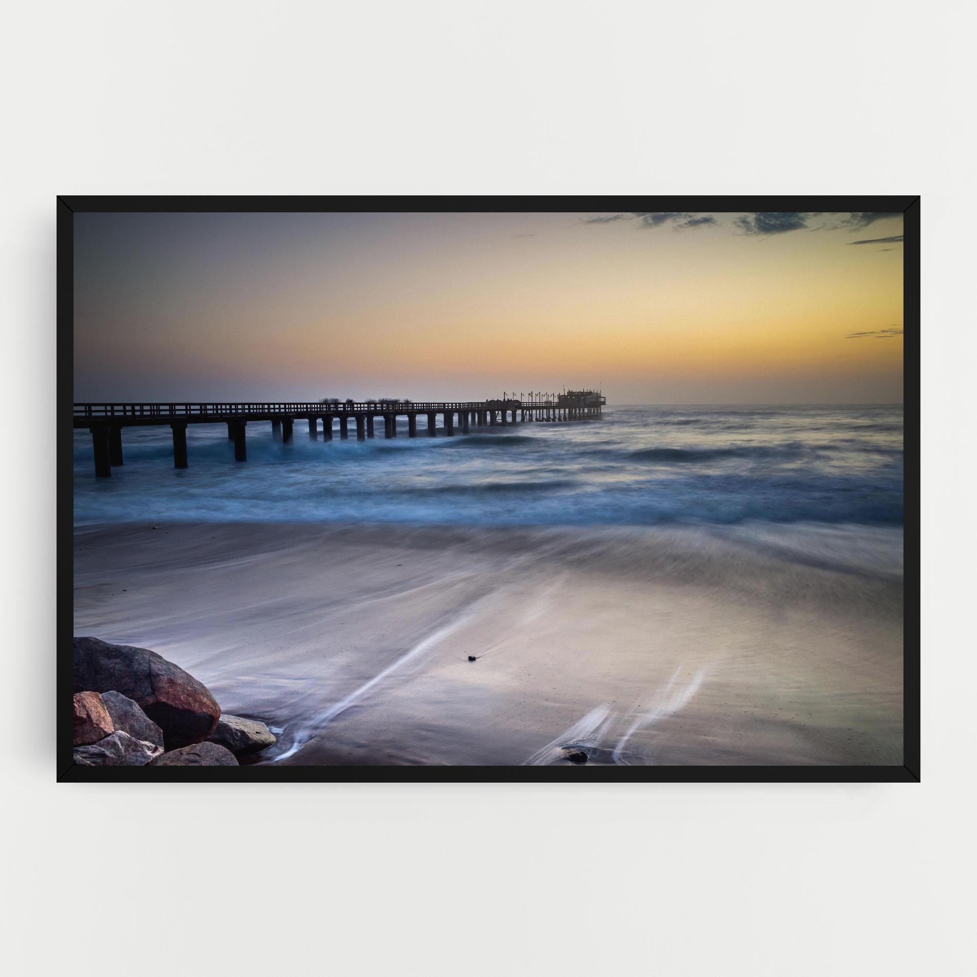 Vászonkép Empty Pretty Beach mockup 0