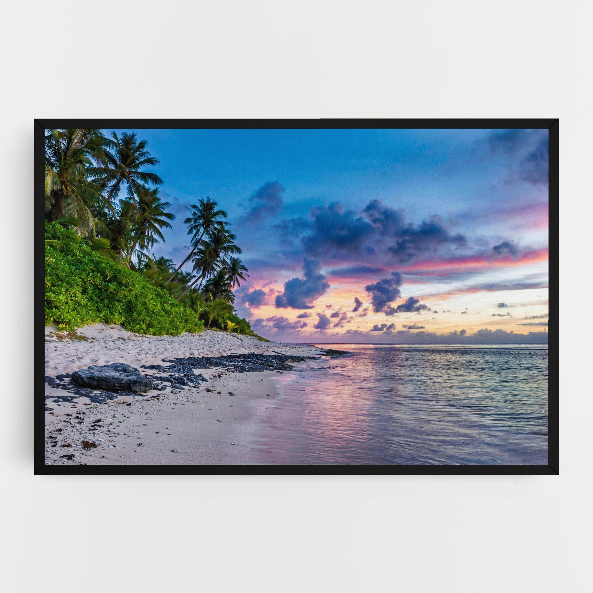 Vászonkép Purple Blue Beach mockup 0