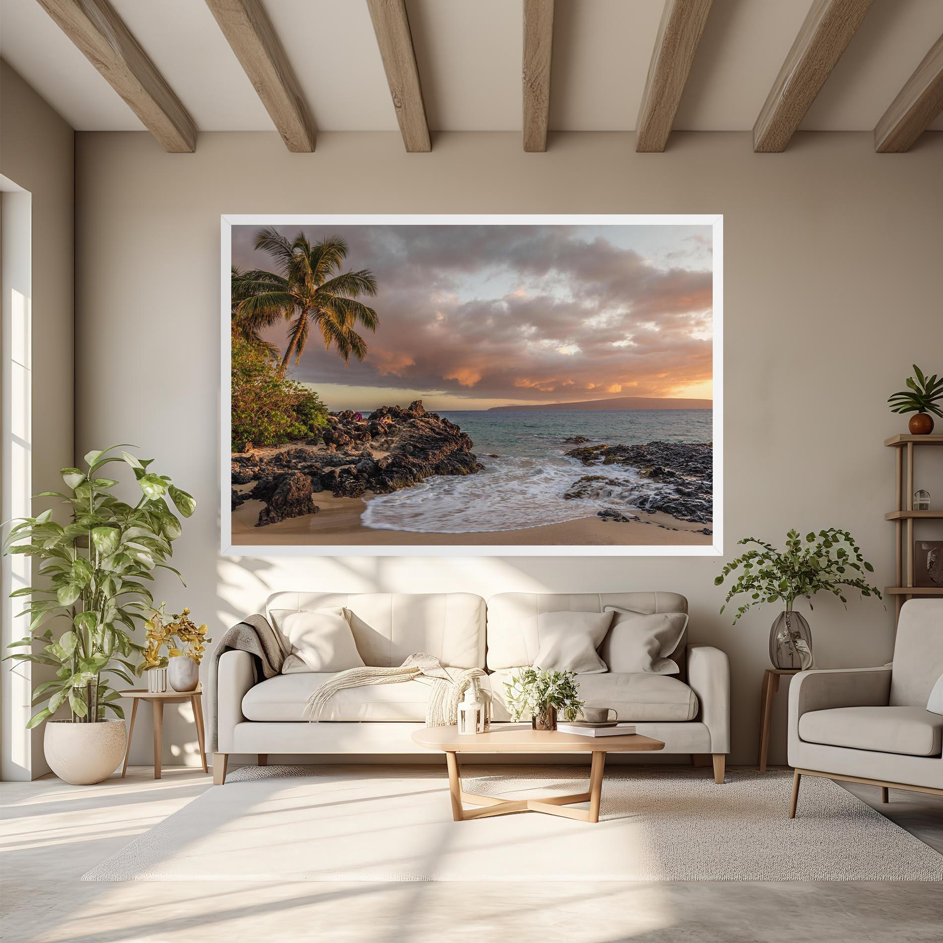 Vászonkép Beautiful Beach Landscape mockup 6