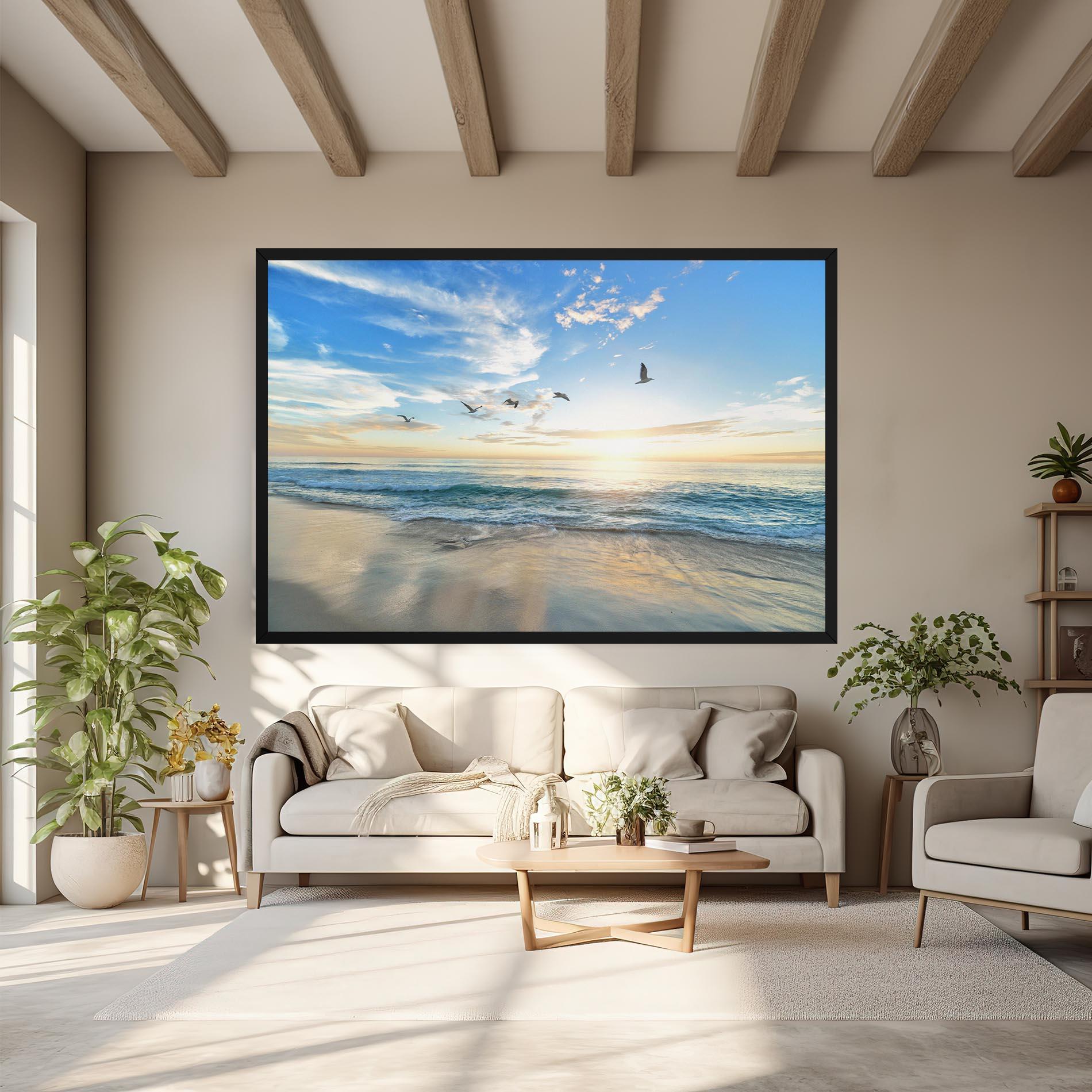 Vászonkép Beautiful Beach mockup 6